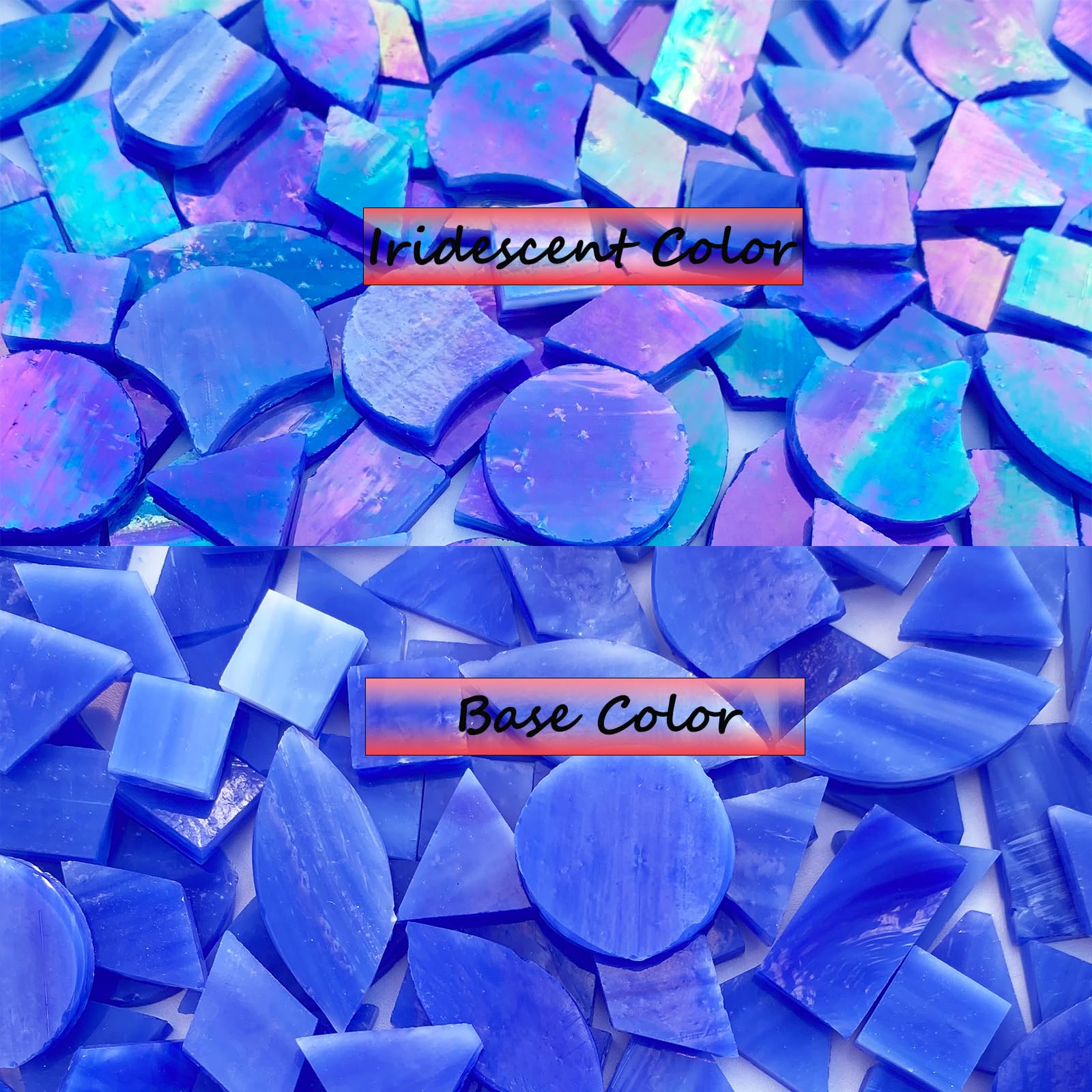 Bunte Glasmosaikfliesen – 0,5 Kg Recycling-Glas In Blauer Mischung Für DIY-Projekte