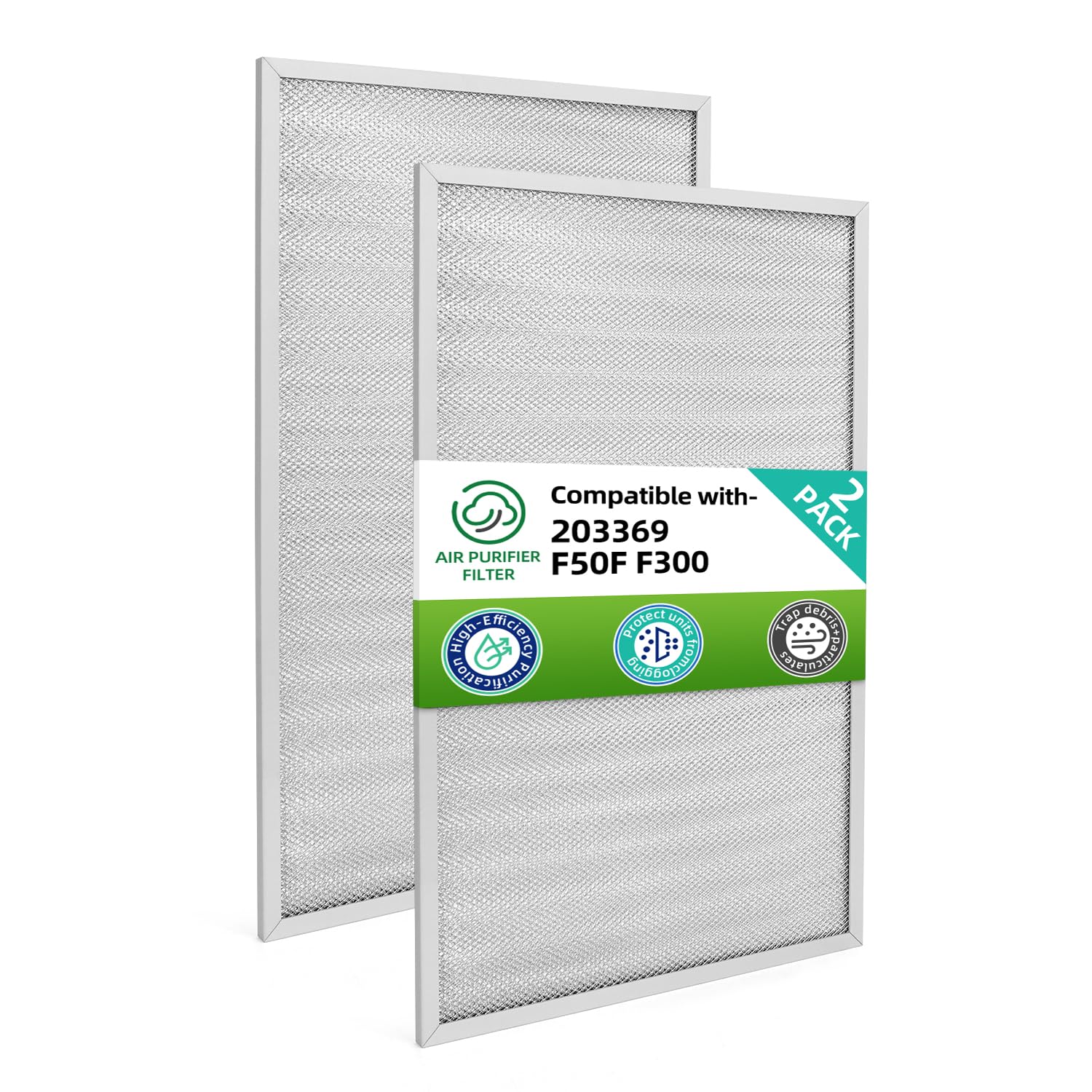 203369 F50F F300 Air Pre filter 12.5 x 20 In Compatible with Honeywell Air Cleaner 203369 F50E1349 F50E1331 F50E1067 F50F1057 F50A1116 F50F1040 Reusable Filter (2-pack)