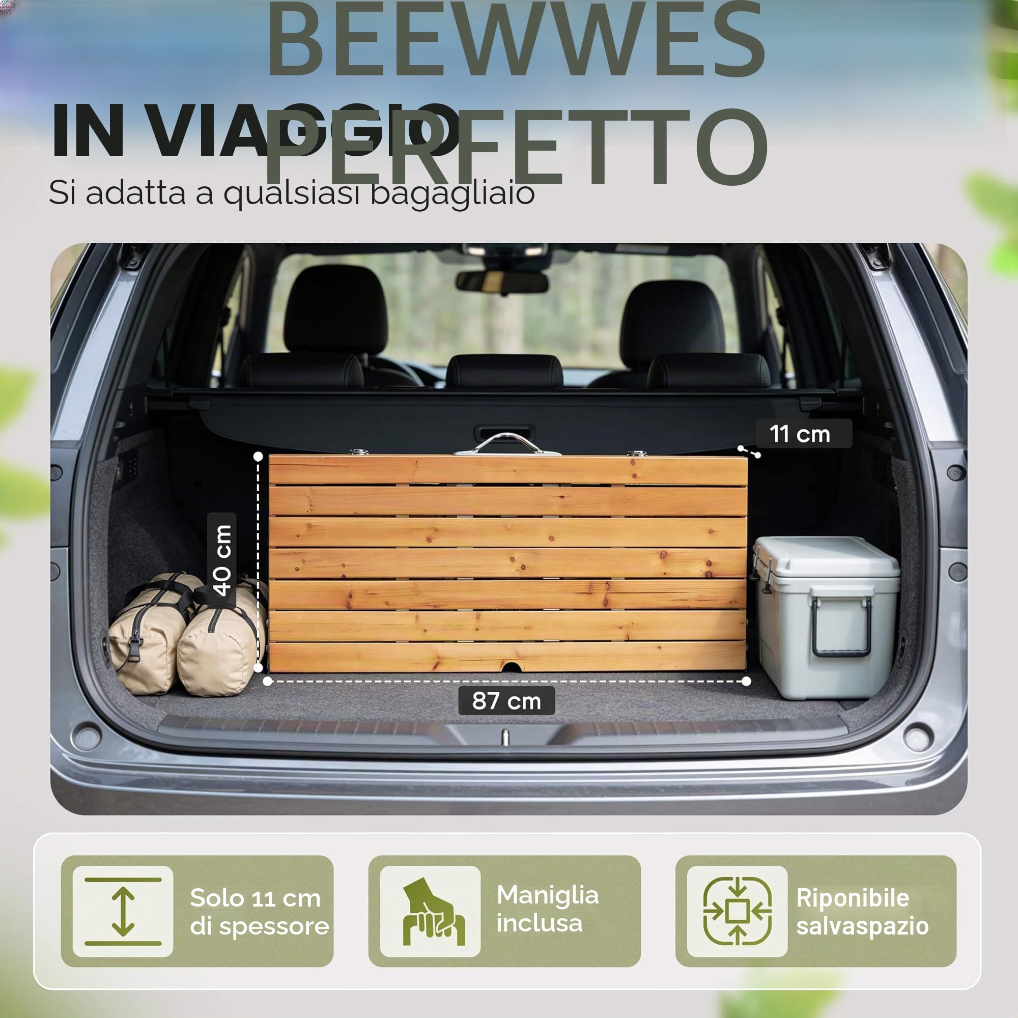 Deuba Casaria Tavolo Pieghevole con 2 Panche Set da Campeggio Picnic Portatile a Valigetta in Alluminio con Foro Ombrellone Maniglia per Trasporto 4 Posti Mare Spiaggia