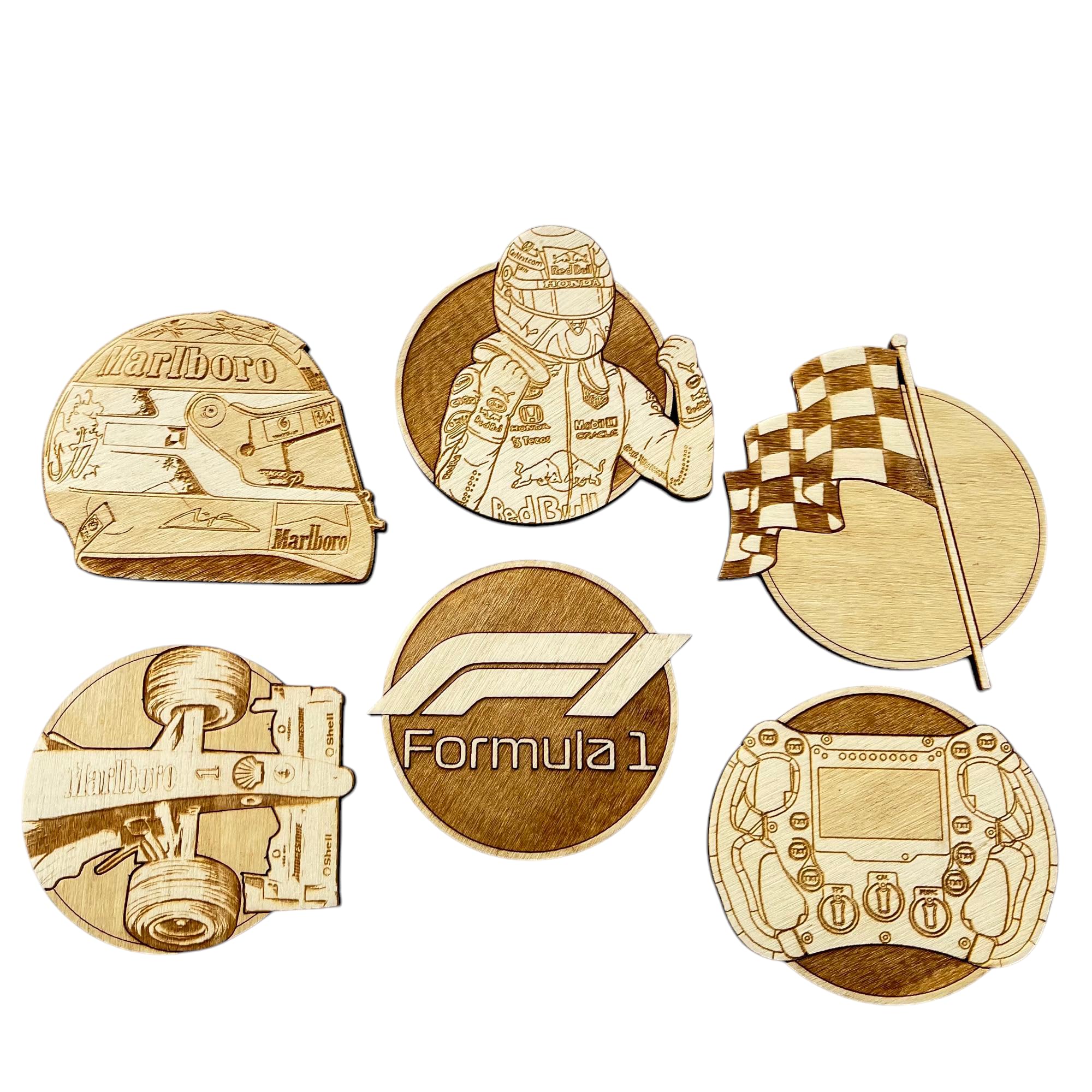 Sous-verres en bois F1 pour protéger durablement tout type de table