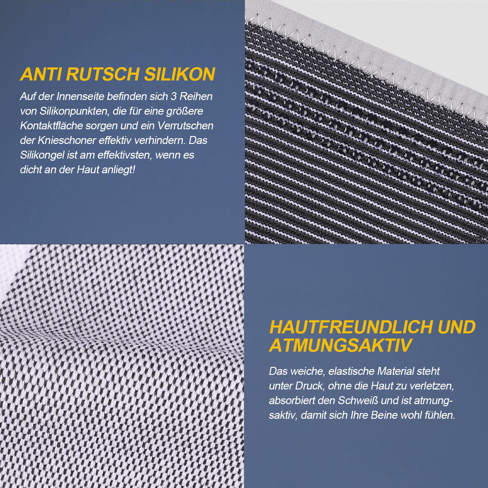 Produktbild von Yeloumiss Kniebandage 1 Paar - Elastische Stütze Für Sport & Alltag