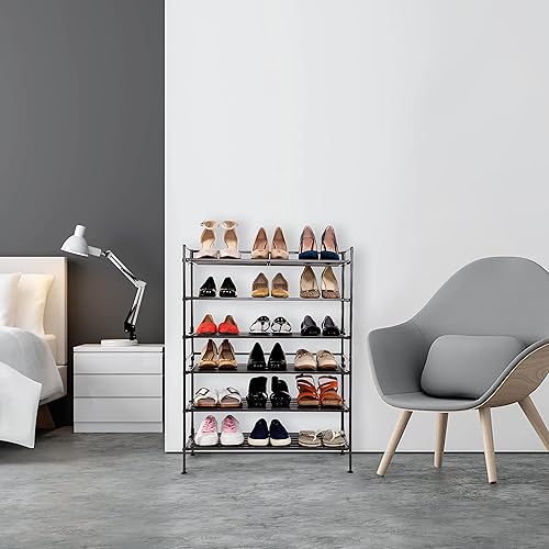 Miniatura 8 de Seville Classics Estante de almacenamiento independiente resistente para dormitorio armario entrada organizador de habitación de dormitorio zapatero