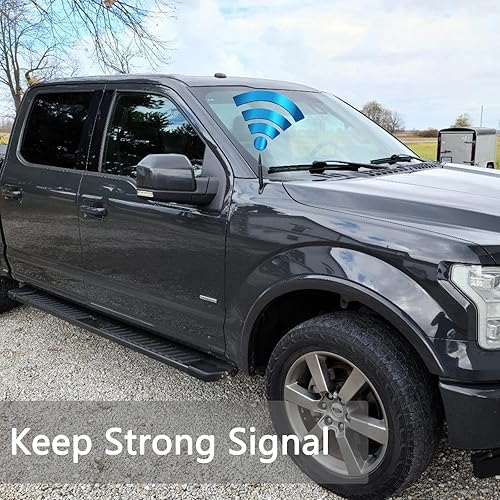 Miniatura 6 de Antenas universales de audio y video para automóvil, antena corta para automóvil, compatible con F150 Wrangler Silverado Jeep Chevrolet (dorado)