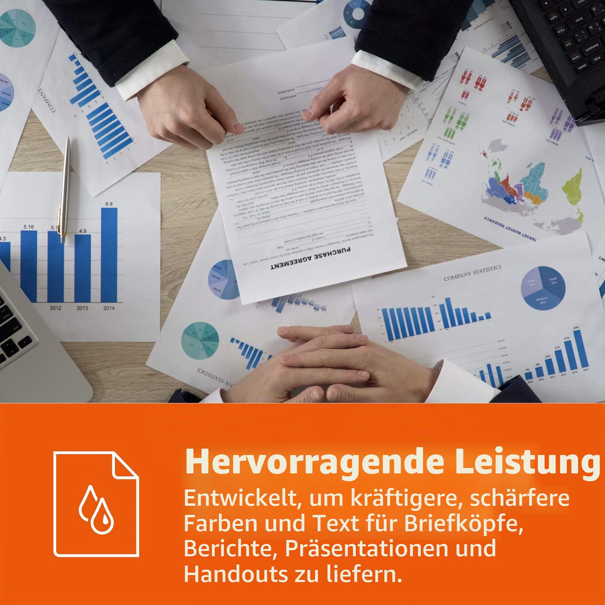 HP Premium Druckerpapier CHP 852-90 g, DIN-A4, 2.500 Blatt (5x500), weiß, Extraglatt