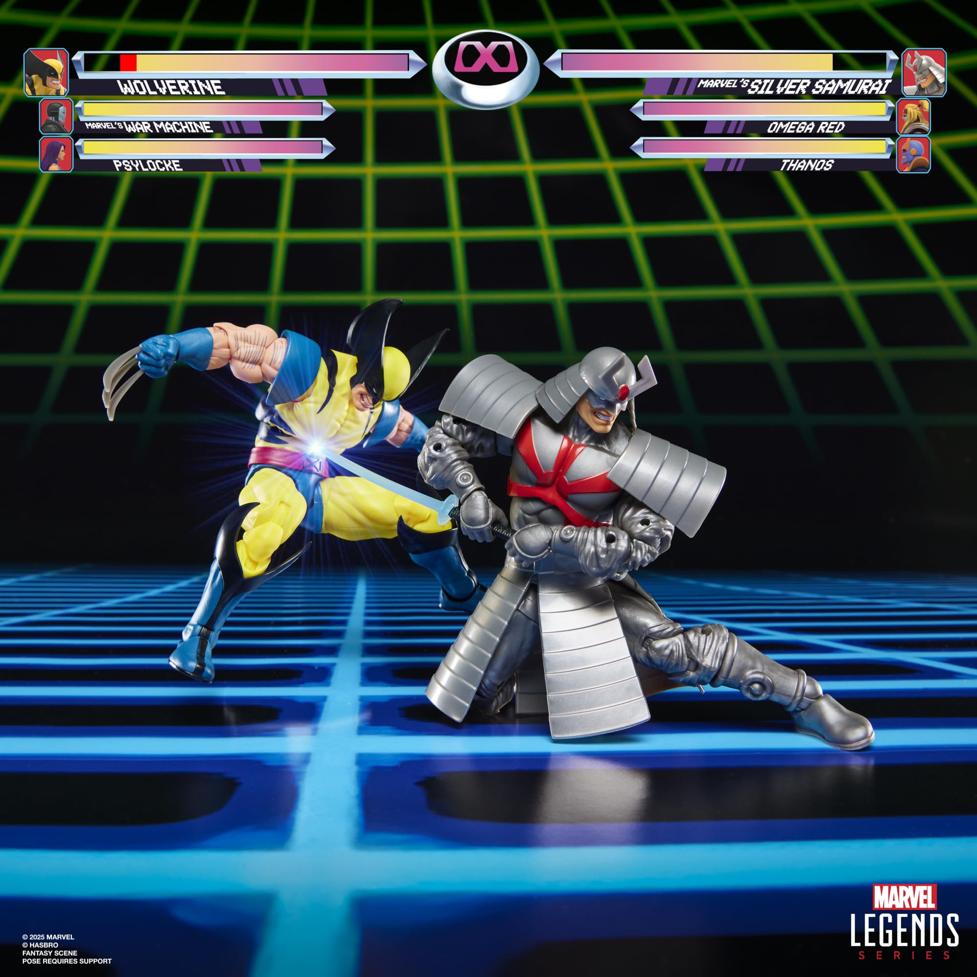 Marvel Legends Series Gamerverse, Lobezno vs. Marvel'S Silver Samurai, Figuras de acción coleccionables
