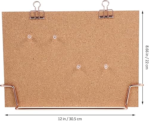 Miniatura 6 de Soporte de escritorio, 1 juego de tablero de corcho, tablero de corcho de escritorio con soporte rectangular, tablero de mensajes de notas de doble