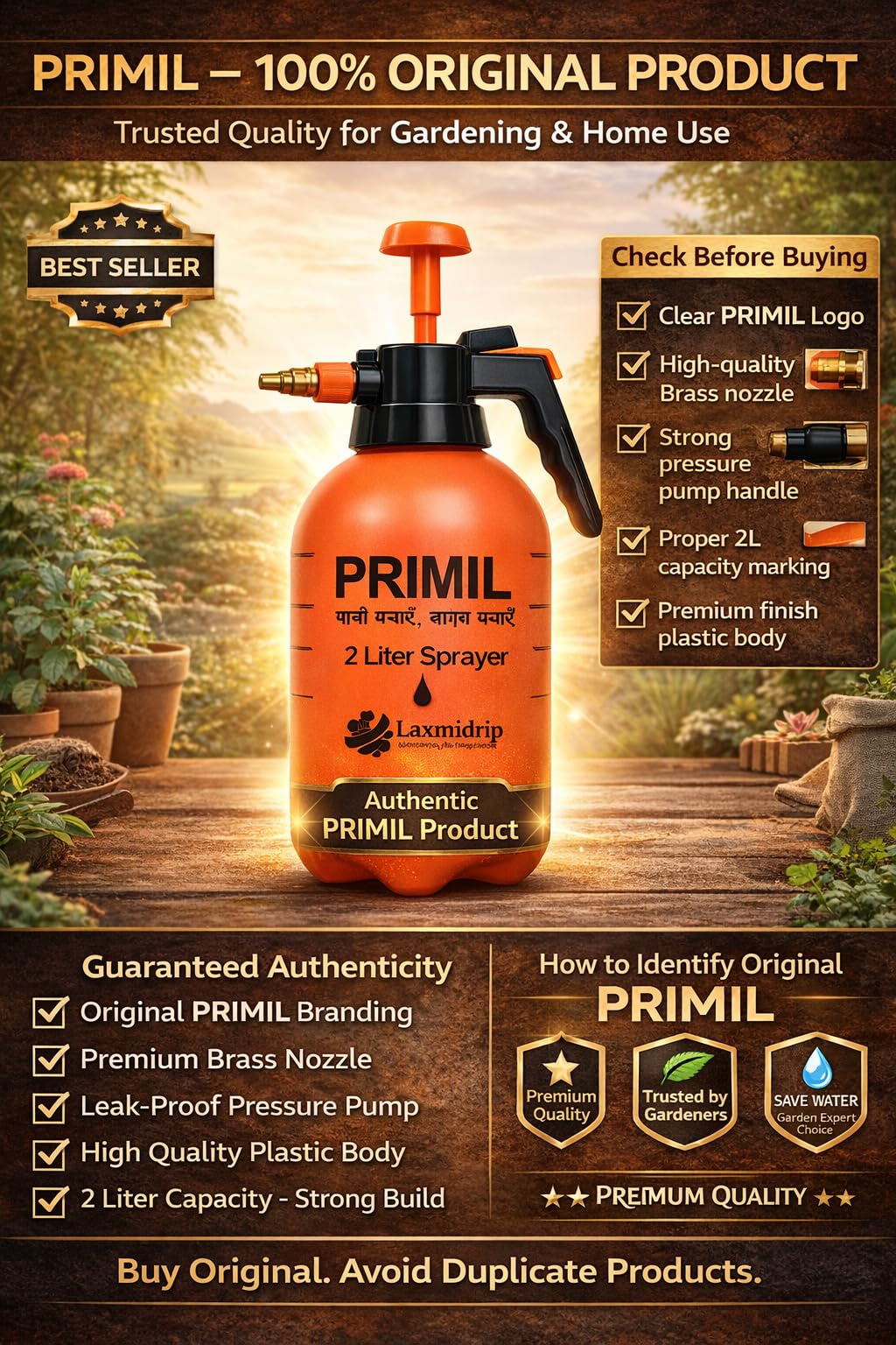 2 LTR Multipurpose Classic Sprayer Hand Powered Water Spray Bottle for Gardening Sanitising Car & Bike Wash Home & Garden-image-43