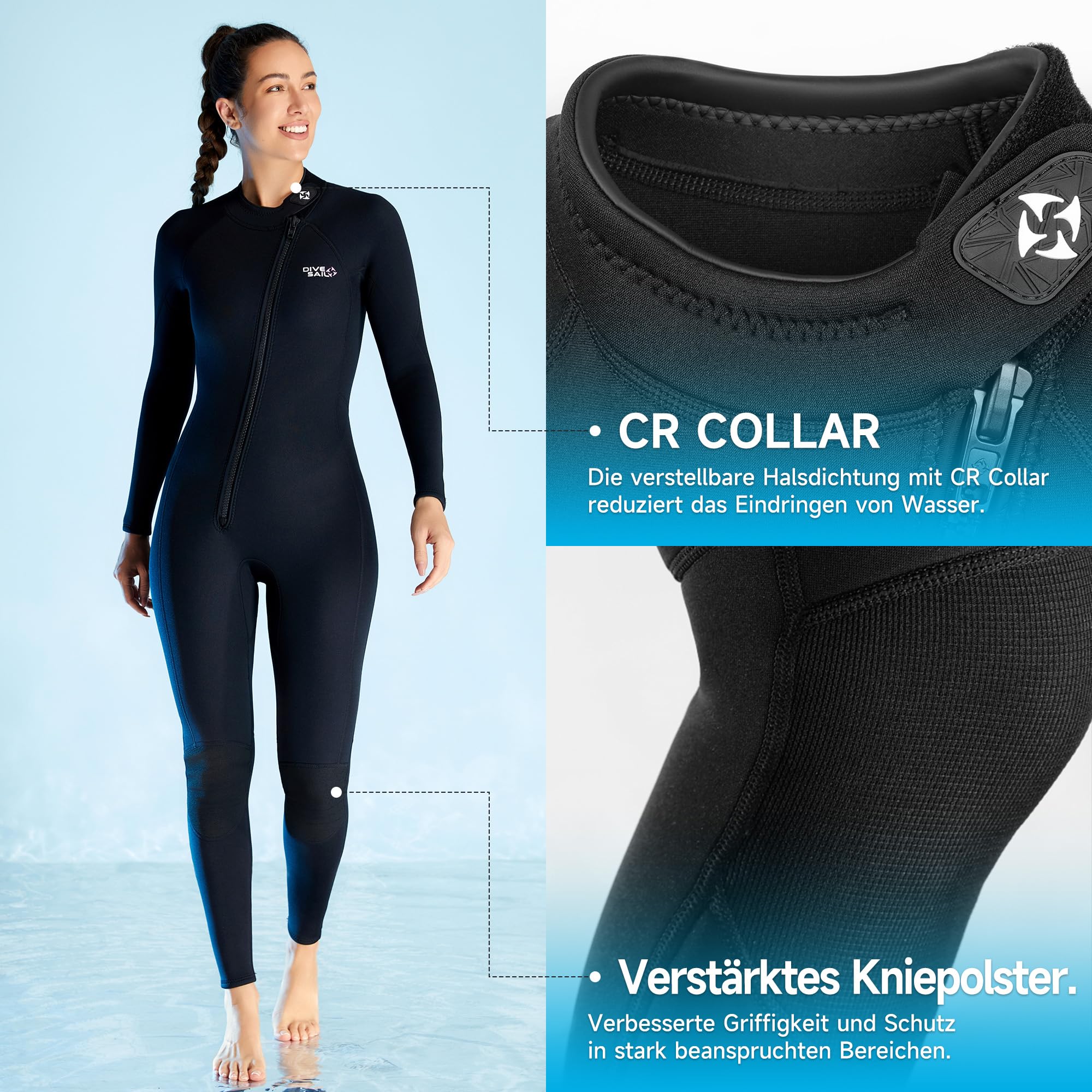 Muta in neoprene da 3 mm, completa da uomo e da donna, tute umide, corpo intero in neoprene, mute subacquee a maniche lunghe, per tenere al caldo, cerniera anteriore per adulti per immersioni