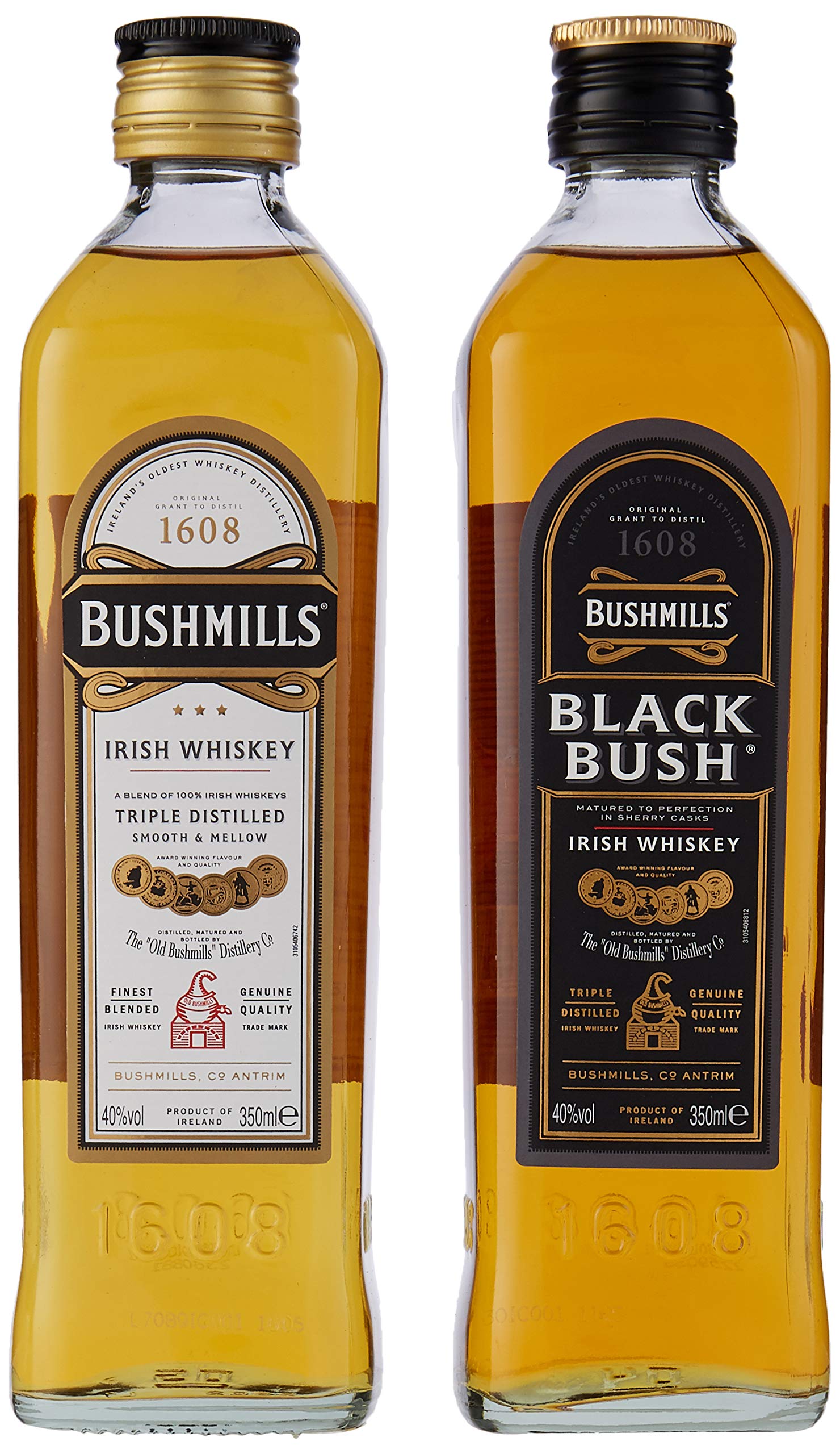 Bushmills Irish Whiskey Gift Pack (Bushmills Original 35 cl and Black Bush 35 cl)