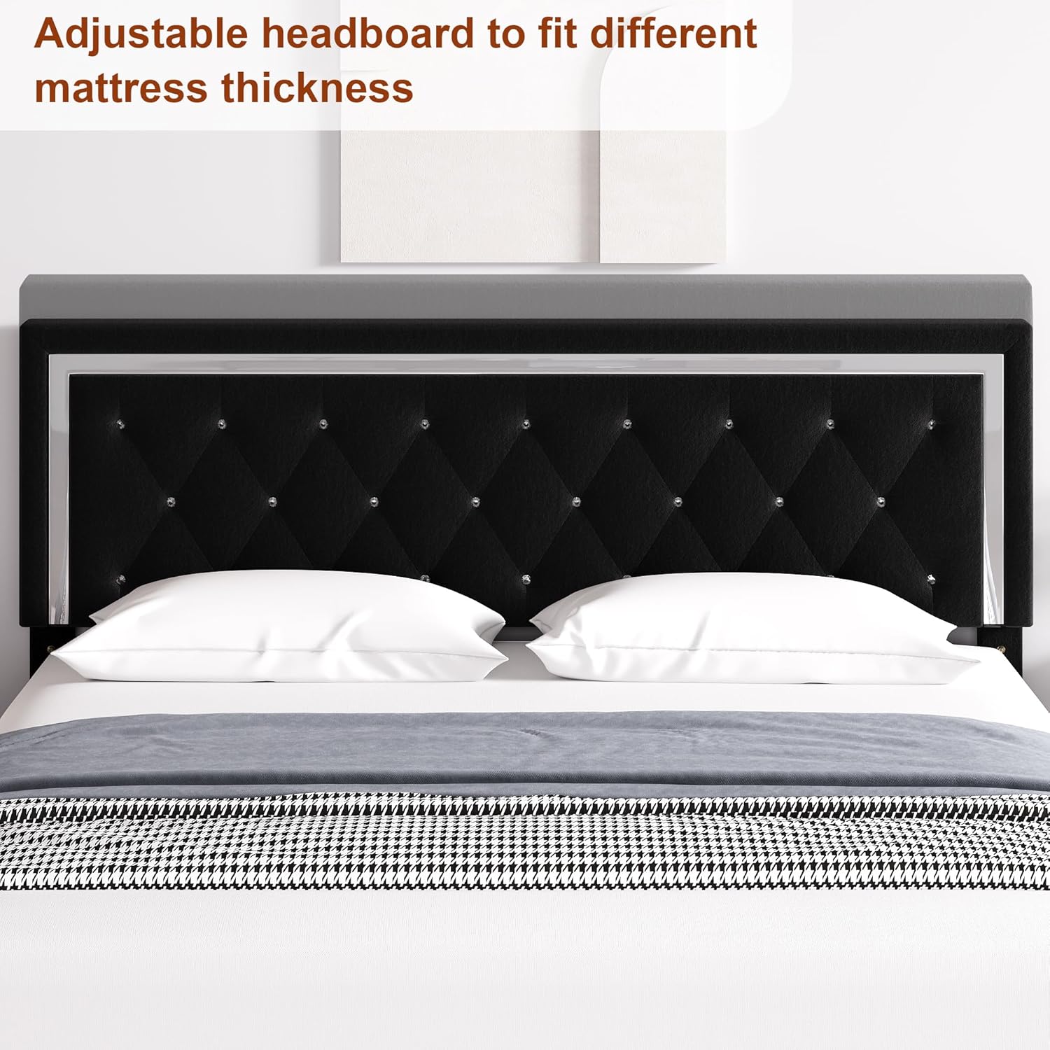 Wooden slat support system of the HITHOS King Bed Frame