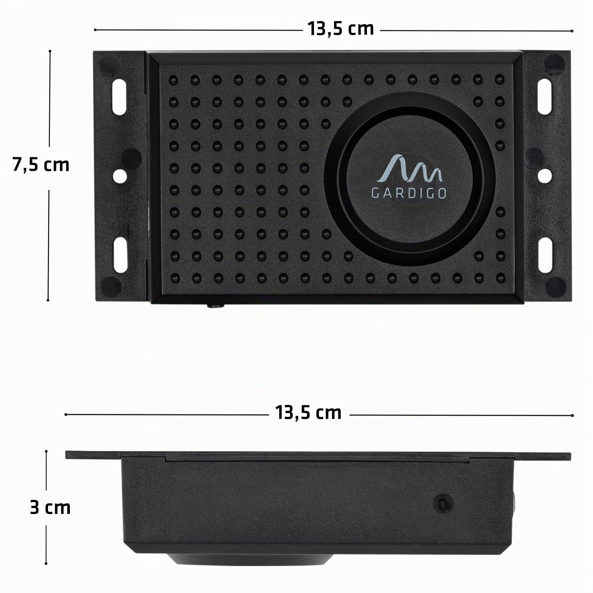 Gardigo® Répulsif Anti-Fouine Voiture – Alimentation Piles ou Batterie Voiture 12V – Flash LED & Ultrason – Protection Moteur, Garage, Grenier, Maison – Anti Martre Efficace