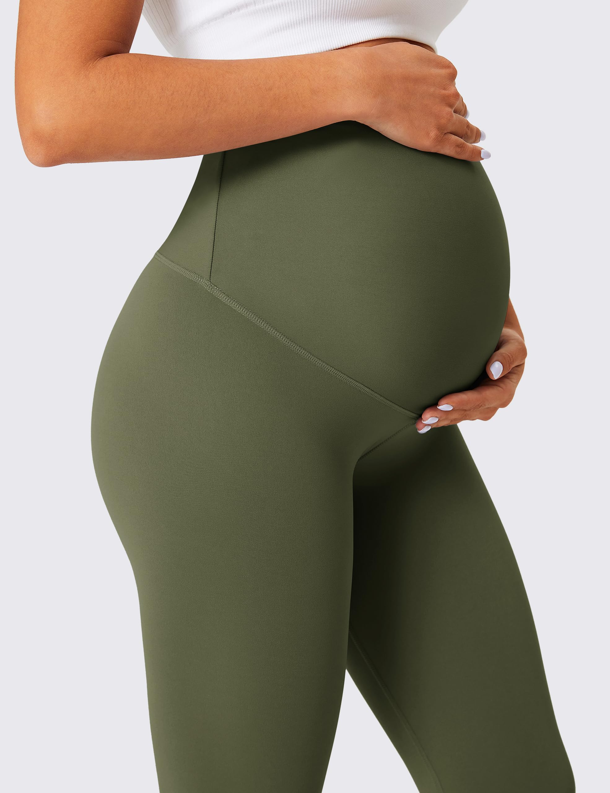 BAYDI Leggings premaman sopra il pancione Leggings da palestra Supporto Pancia Leggings sportivi Leggings per allenamento gravidanza Leggings Burrosi Pantaloni da yoga morbidi