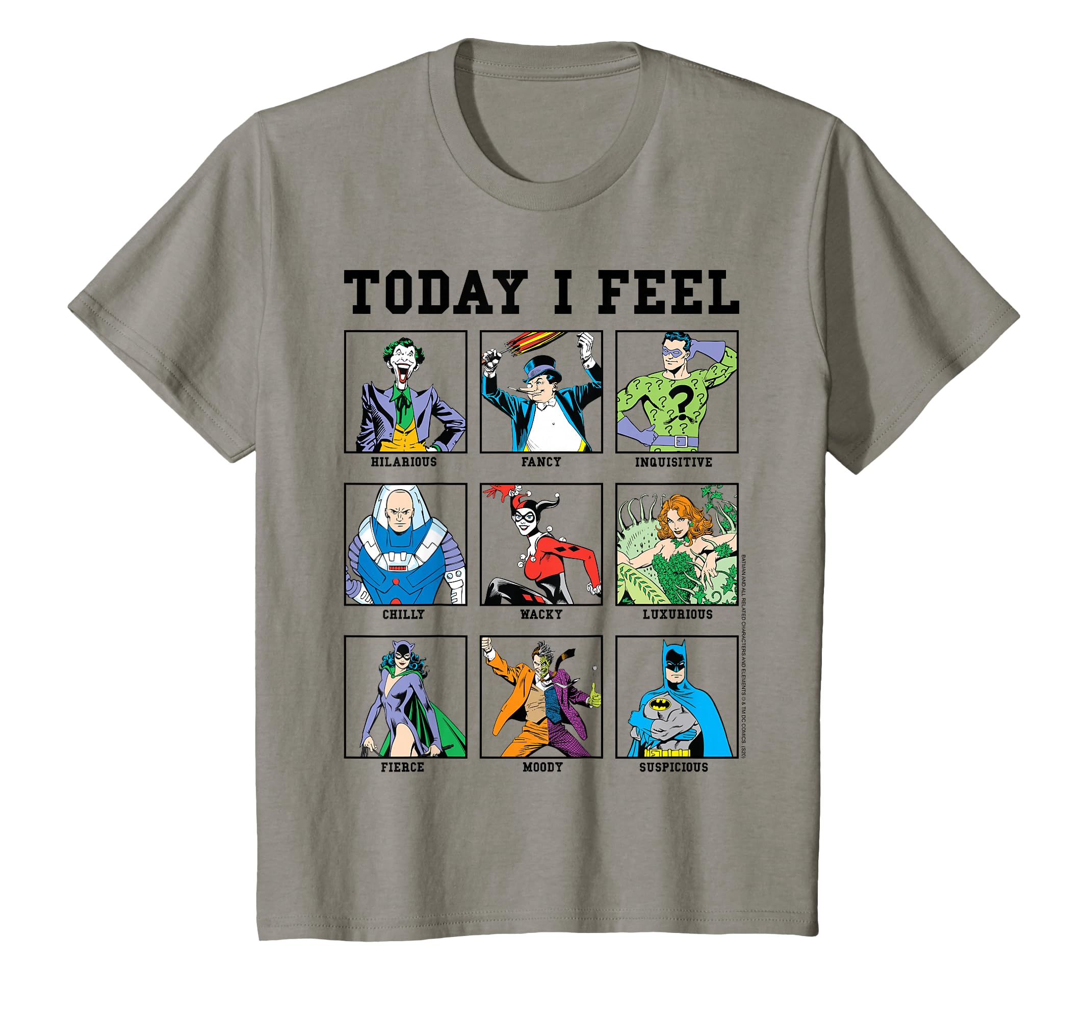 Kids DC Comics Batman Villains Today I Feel Emotional Box Up T-Shirt