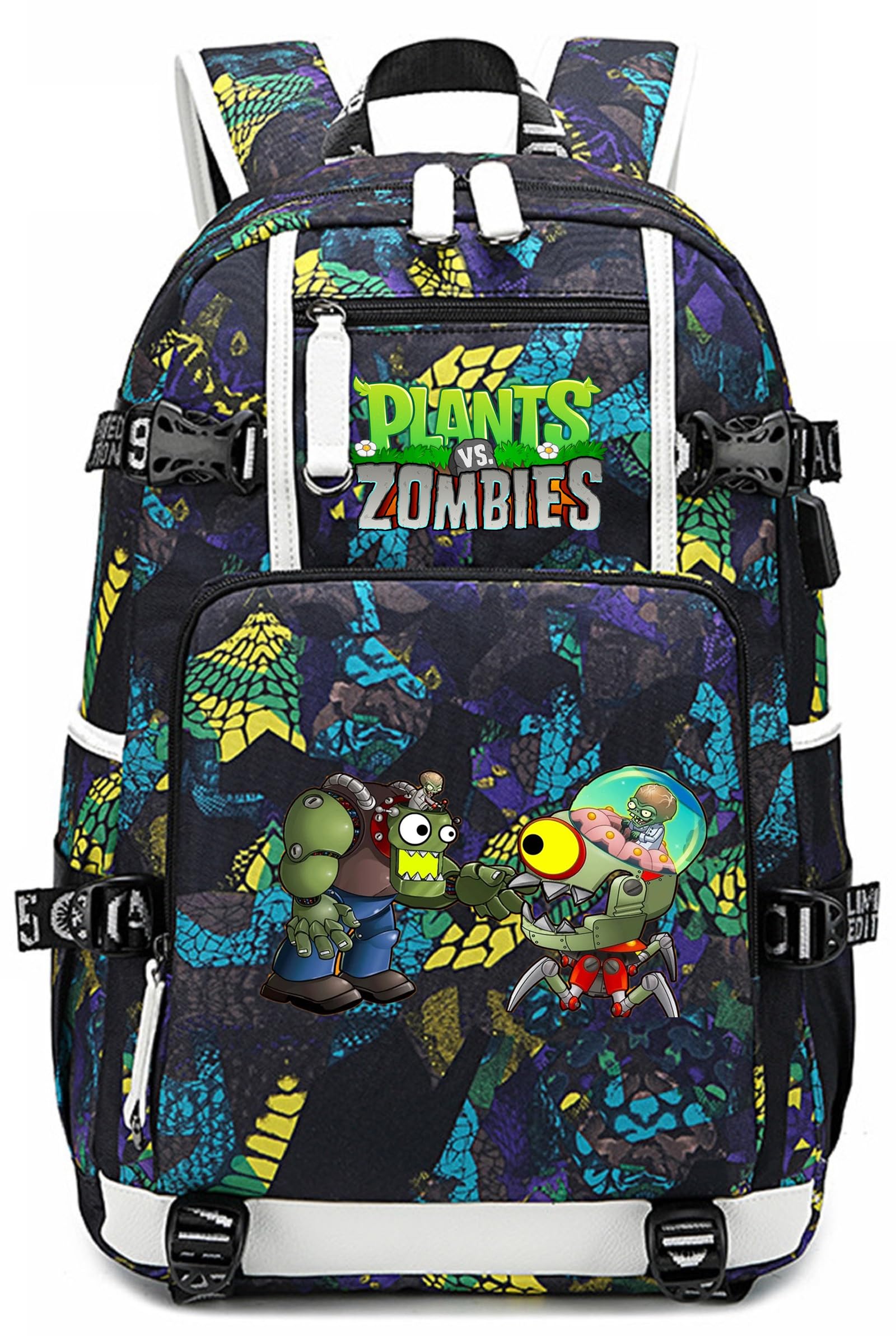 ISaikoy Game Plants vs. Zombies Backpack Shoulder Bag Bookbag School Bag Daypack Satchel Laptop Bag Color Blue1