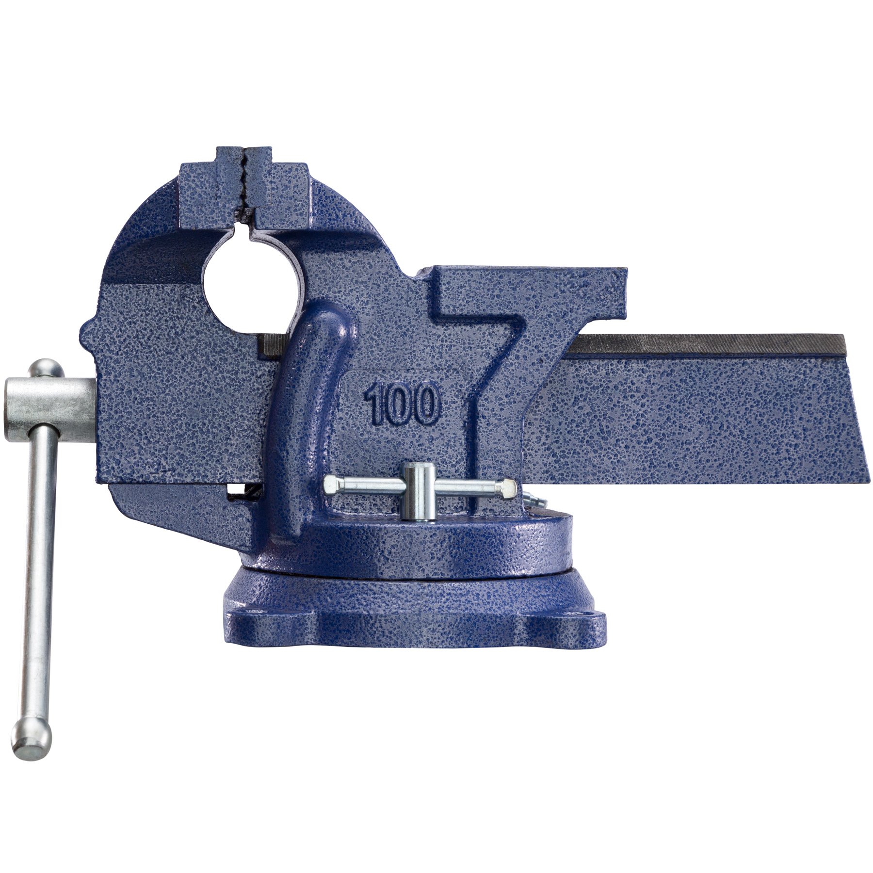 tectake® Etau d'établi parallèle en fonte avec enclume plateau base tournante 360° Empan 125 mm Outils bricolage Etabli atelier garage Menuiserie outillage