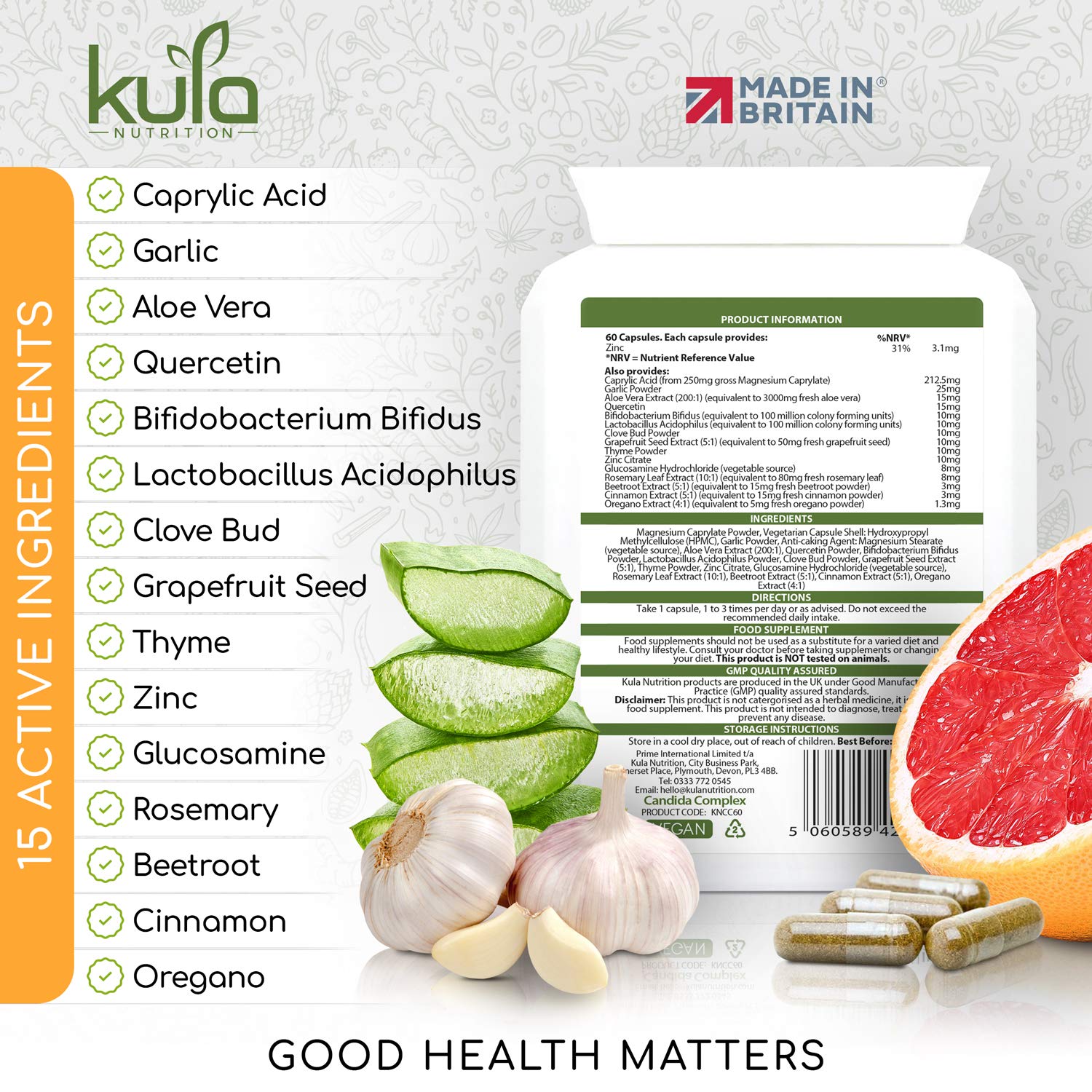 Buy CandiCrush Thrush Treatment 60 Vegan Thrush Tablet Capsules