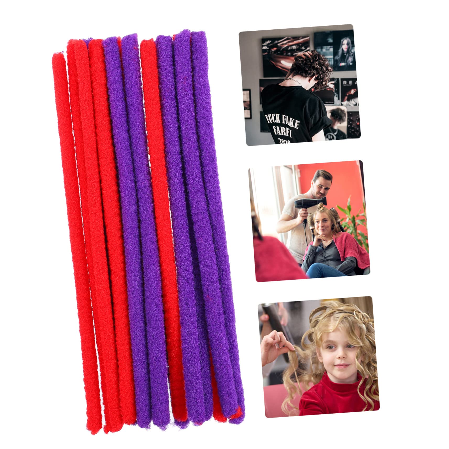 KALLORY 90pcs Perm No Heat Hair Curlers No Heat Hair Rods Rollers Hair Perm Rod Curlers for Short Hair Heated Hair Rollers Curls Heating Stick Wire Wrapped Lint