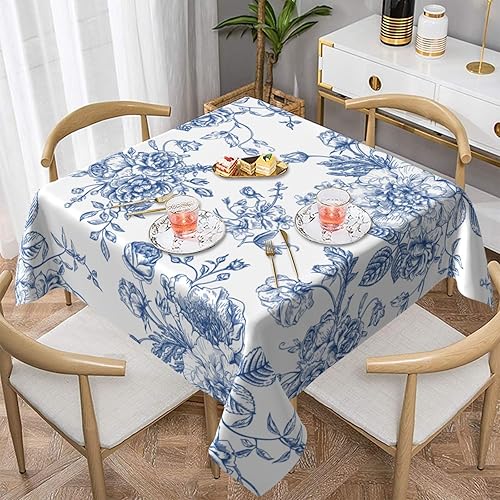 Vista 183 de AEIOAE Mantel cuadrado para el día de San Valentín de 60 x 60 pulgadas, mantel de corazones de amor, mantel de San Valentín, tela de poliéster