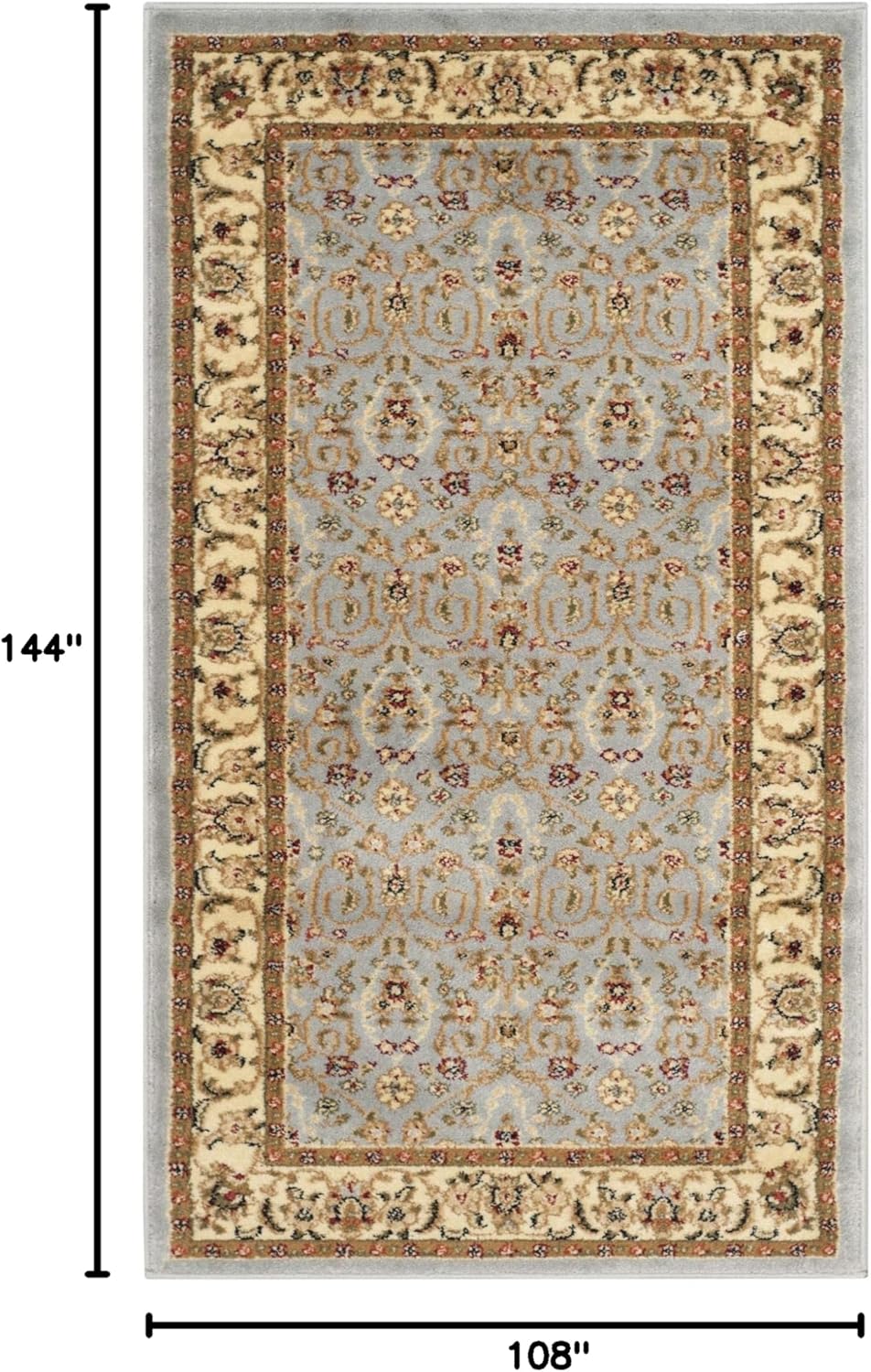 Handmade Light Blue Floral Tufted 9' x 12' Synthetic Rug