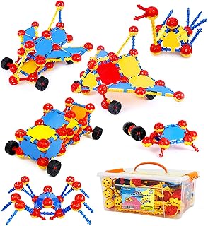 Building Blocks for Toddlers, STEM Building Toys for Kids Early Learning Educational Creative Construction DIY Toy Blocks, Gift for Kids Boys Girls Ages 3 4 5 6 7 8 9 10 Year Old (176-Pack)