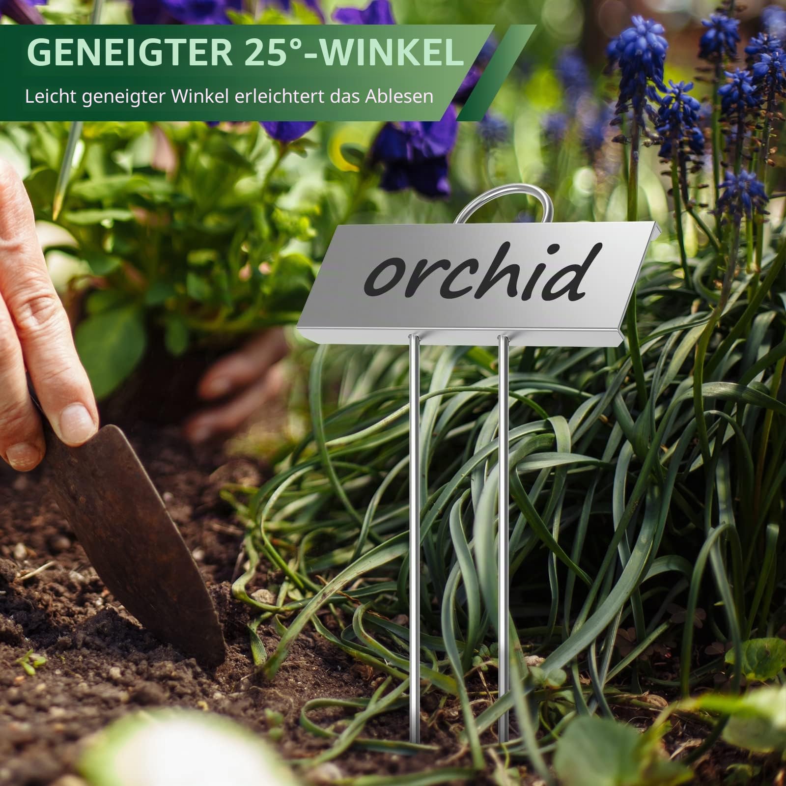 Metall Pflanzenstecker Steckschilder Garten Pflanzschilder Stabil Pflanzetiketten Draußen Steckschilder für Pflanzen Gemüse und Kräutern, Wetterfeste Wiederverwendbare 30er Set