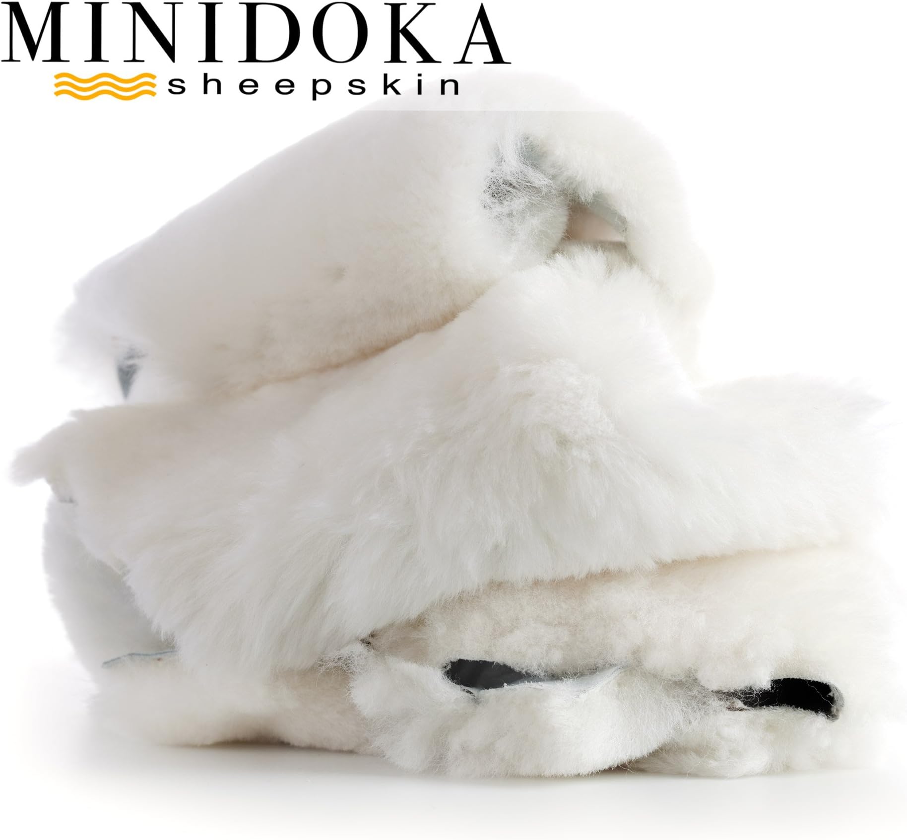 Sheepskin Hide Scraps, Large Pieces of Usable Size, Premium Grade Shearling for Leather Crafts, Ivory