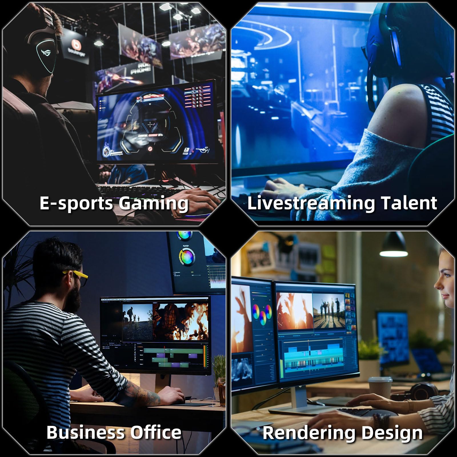 Gaming PC Desktop, Prebuilt Gaming Computer with Intel Core I7 up to 3.9 GHz, GTX 1050Ti 4G, 16G DDR4 RAM, 1TB NVME SSD, ARGB Cooling Fan,Supply WiFi Support