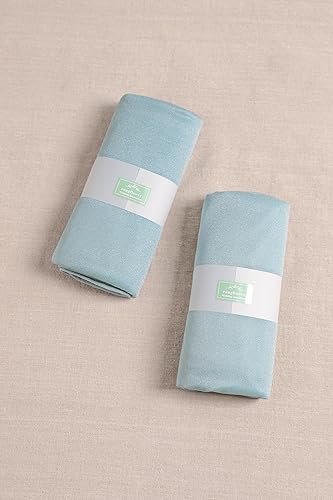 Miniatura 4 de rongflower Arco de boda azul polvoriento, 2 paneles de tela de gasa de 20 pies, cortinas de cenador, cortinas para bodas, fiestas, ceremonias,