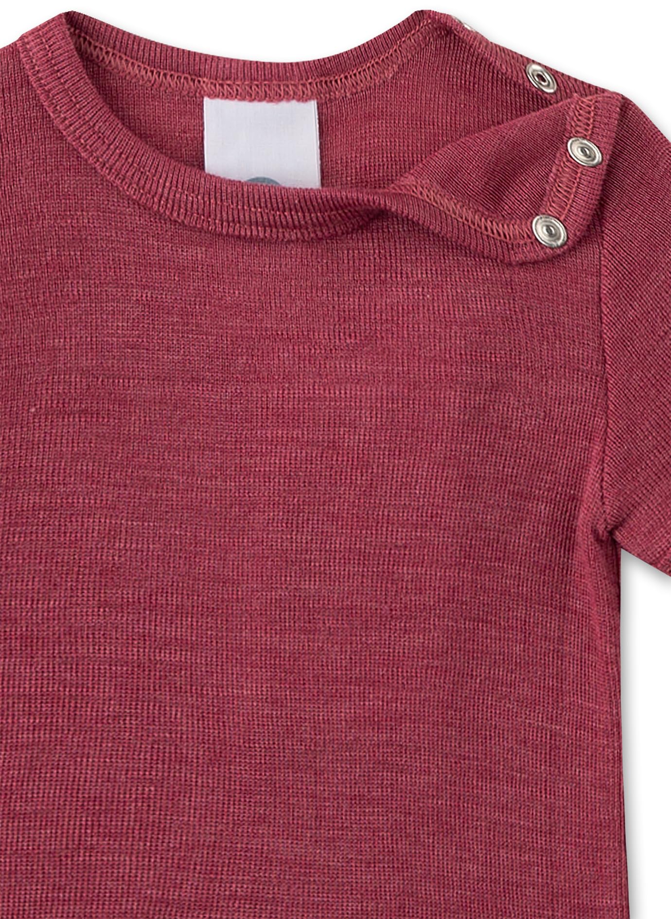 Sanetta Baby-Body kurzarm pink aus Merinowolle & Seide | Hochwertiger und nachhaltiger Body für Mädchen & Jungen aus Wolle-Seide-Mix. Baby Body
