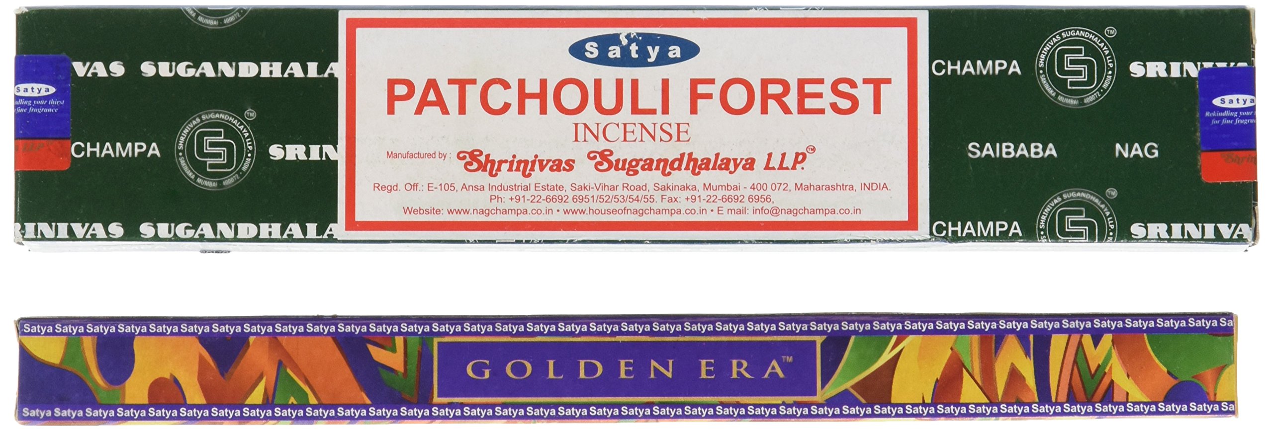 Satya Black Sai Baba Patchouli Forest Nag Champa Incense Sticks (15 Sticks)
