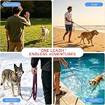 Wisedog Long Leash for Dogs Outside, 10M Burgundy | 10FT/16FT/33FT/49FT Options, Waterproof Training Leash, Antique Bronze Buckle, Rubber Coated Recall Lead