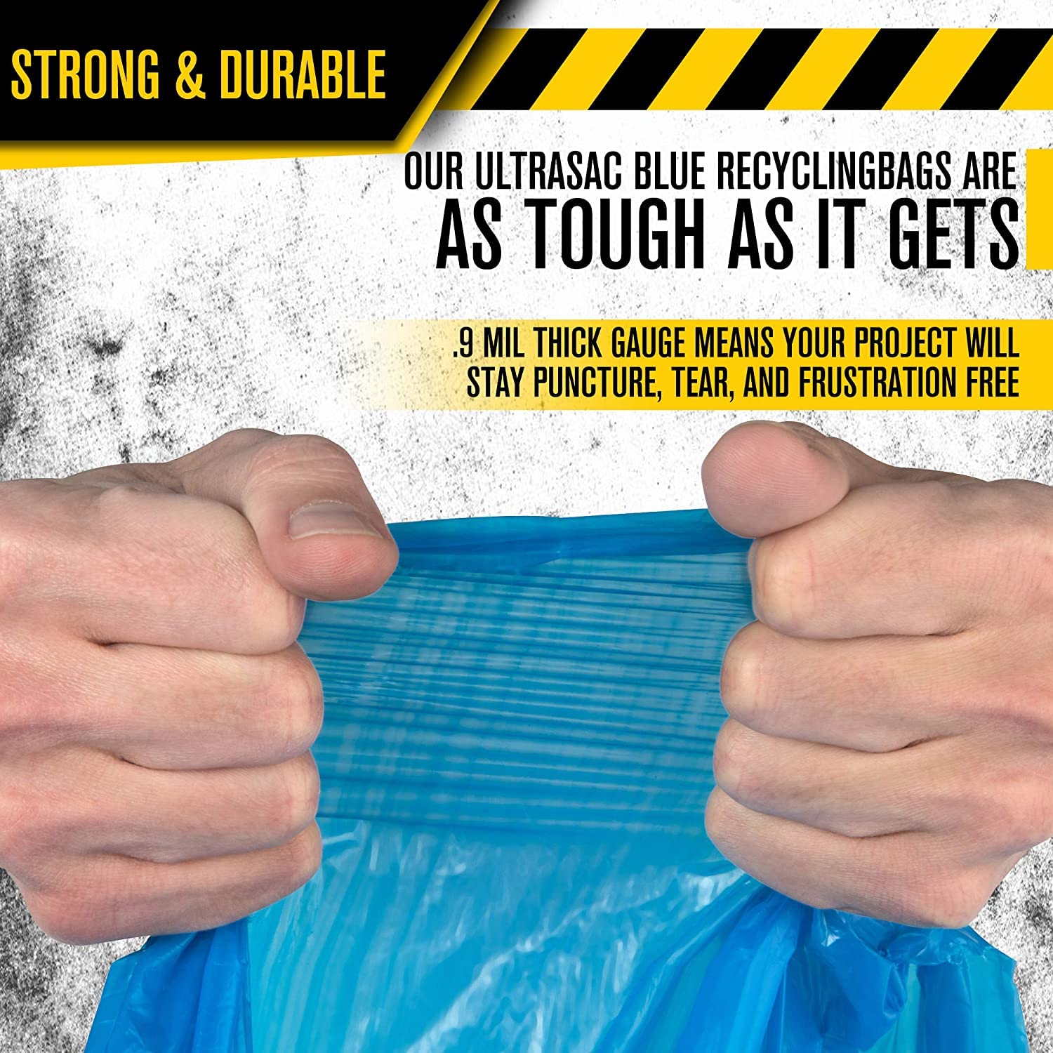 Aluf Plastics710751 AM RECYCLING BLUE Heavy Duty Large Blue Recycling