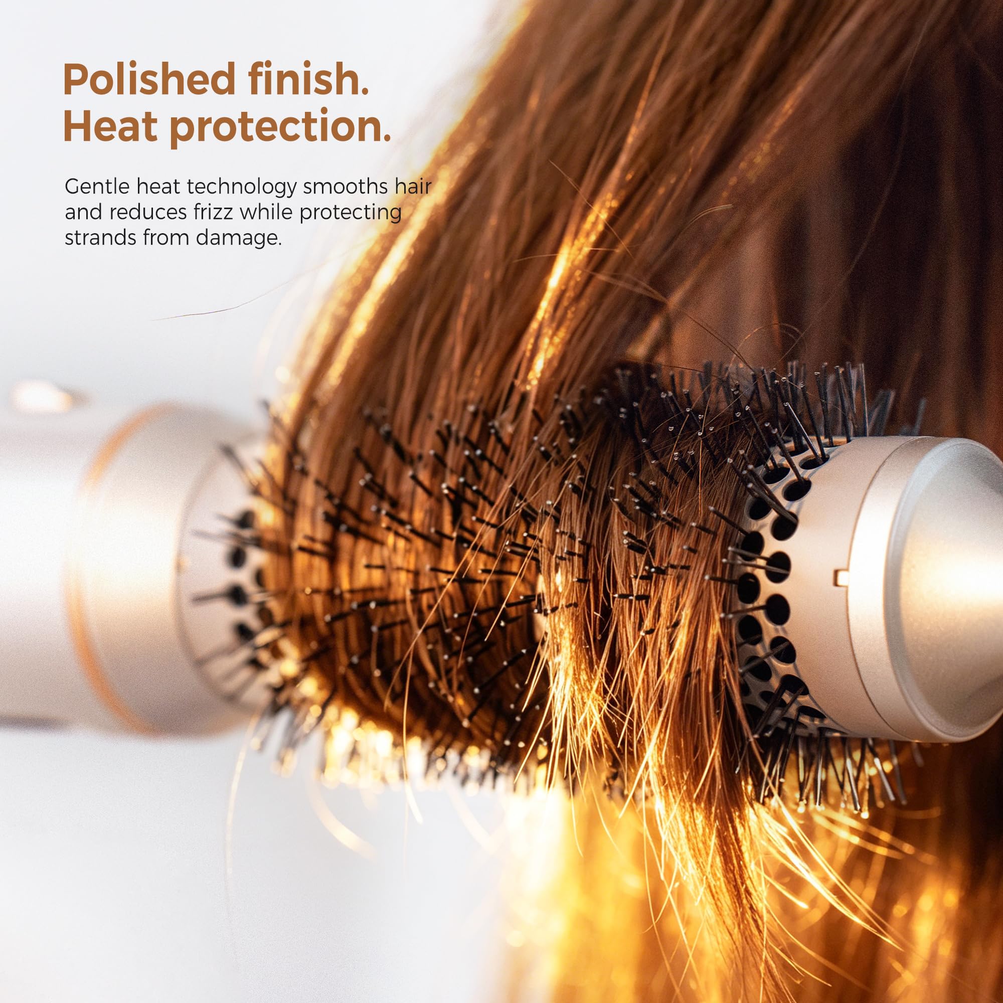 UKLISS Seche Cheveux 6 en 1 Hair Styler avec LCD-Display | Brosse Soufflante Brushing Hairstyler Boucleur a Cheveux Hair Dryer Airbrush Brosse Lissante | Cadeaux pour Femmes Styling - Gold