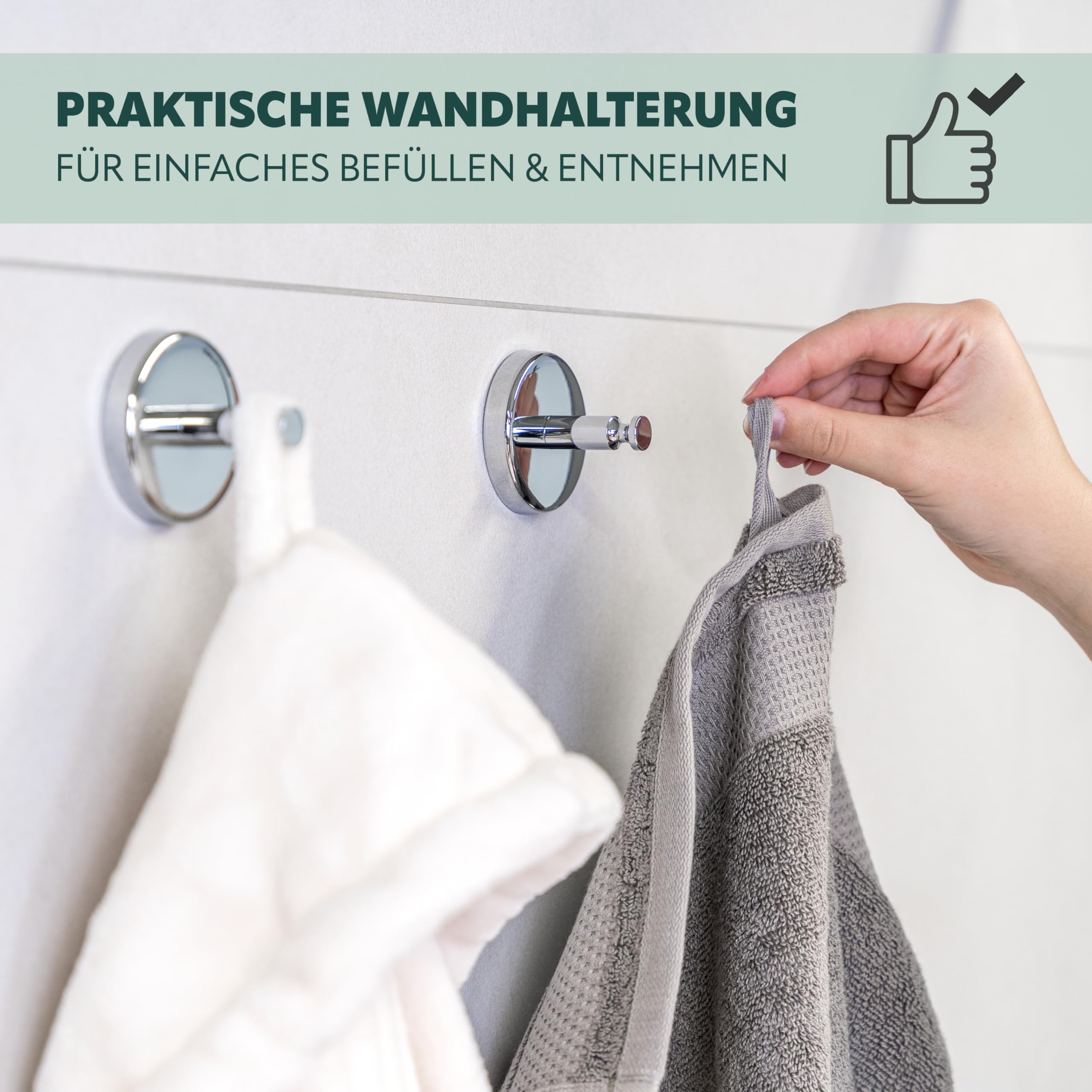bremermann Bad-Serie LUCENTE Handtuchhaken aus Edelstahl verchromt hochglänzend (Traditionell, 4, stück)