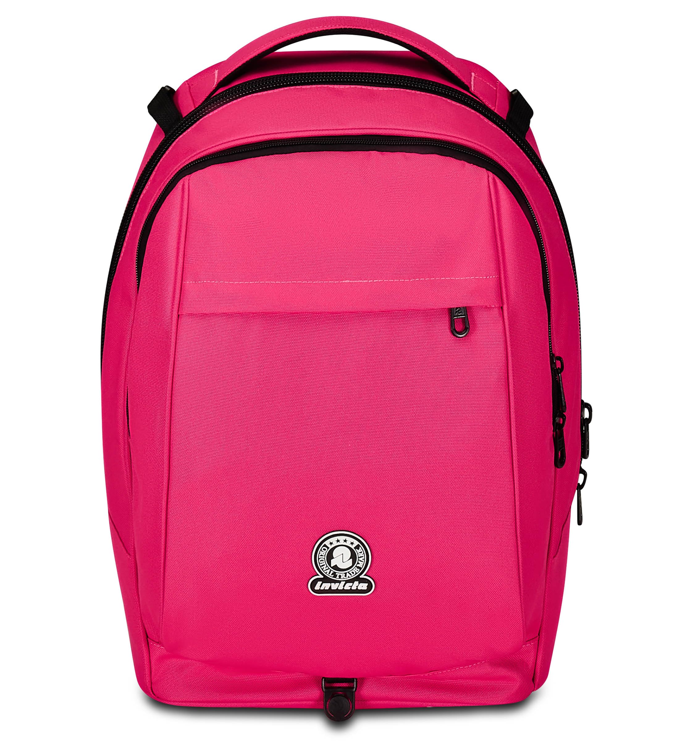 Invicta Trolley Scuola New Tech Solid Rosa, 3 in 1, Zaino con Carrello Sganciabile, Multi Tasche, Maxi Capacità, Ragazzi