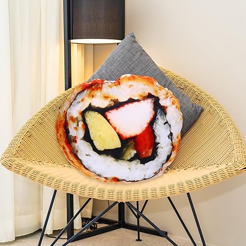 Miniatura 5 de Holibanna Almohada de peluche de sushi para niñas, almohada de peluche para niñas, almohada de comida para sofá, almohada de felpa de sushi,