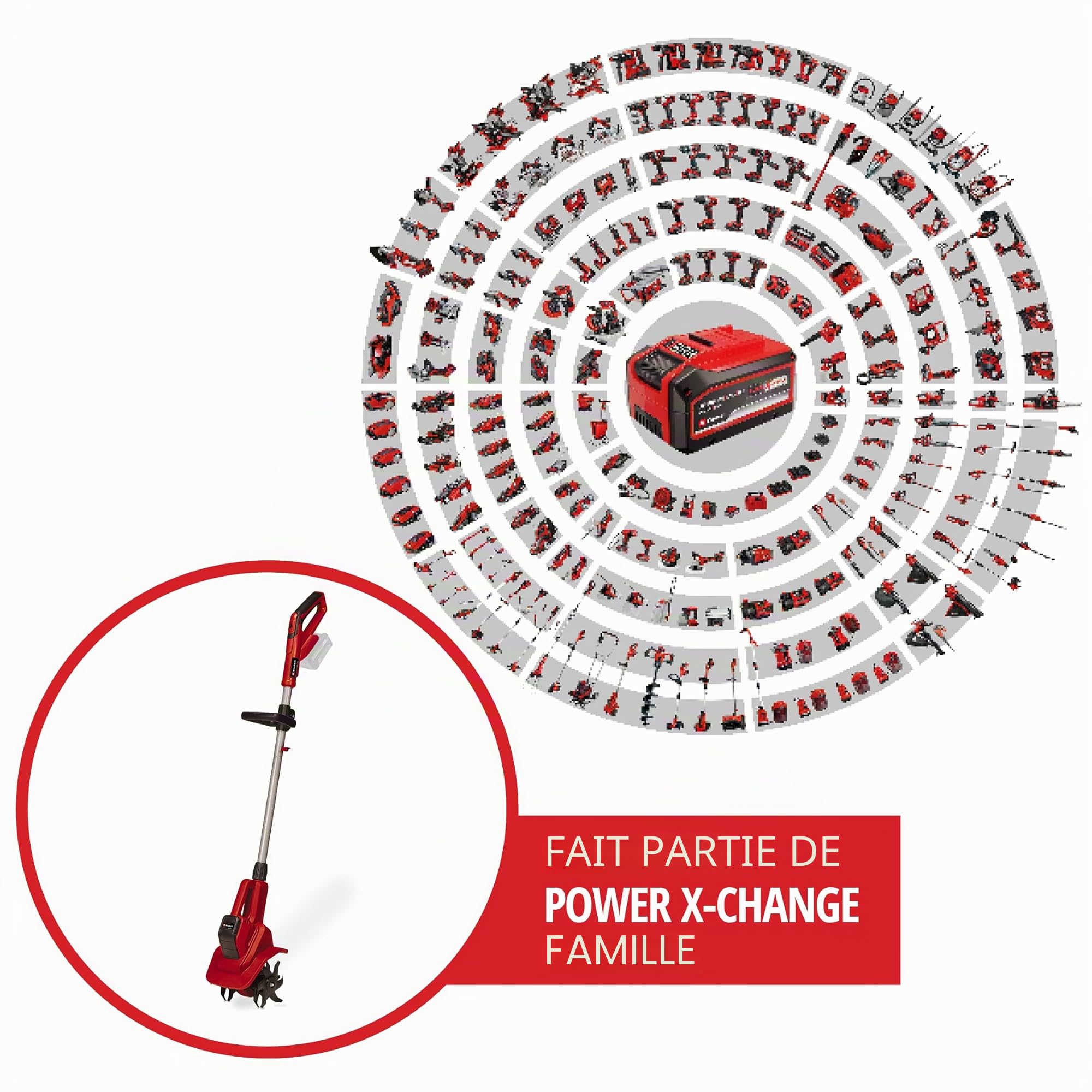 Einhell Motobineuse sans Fil GE-CR 18/20 Li E-Solo Power X-Change (18 V, régulateur de la Vitesse, Lame scarificatrice, poignée additionnelle) Livré sans Batterie et sans Chargeur