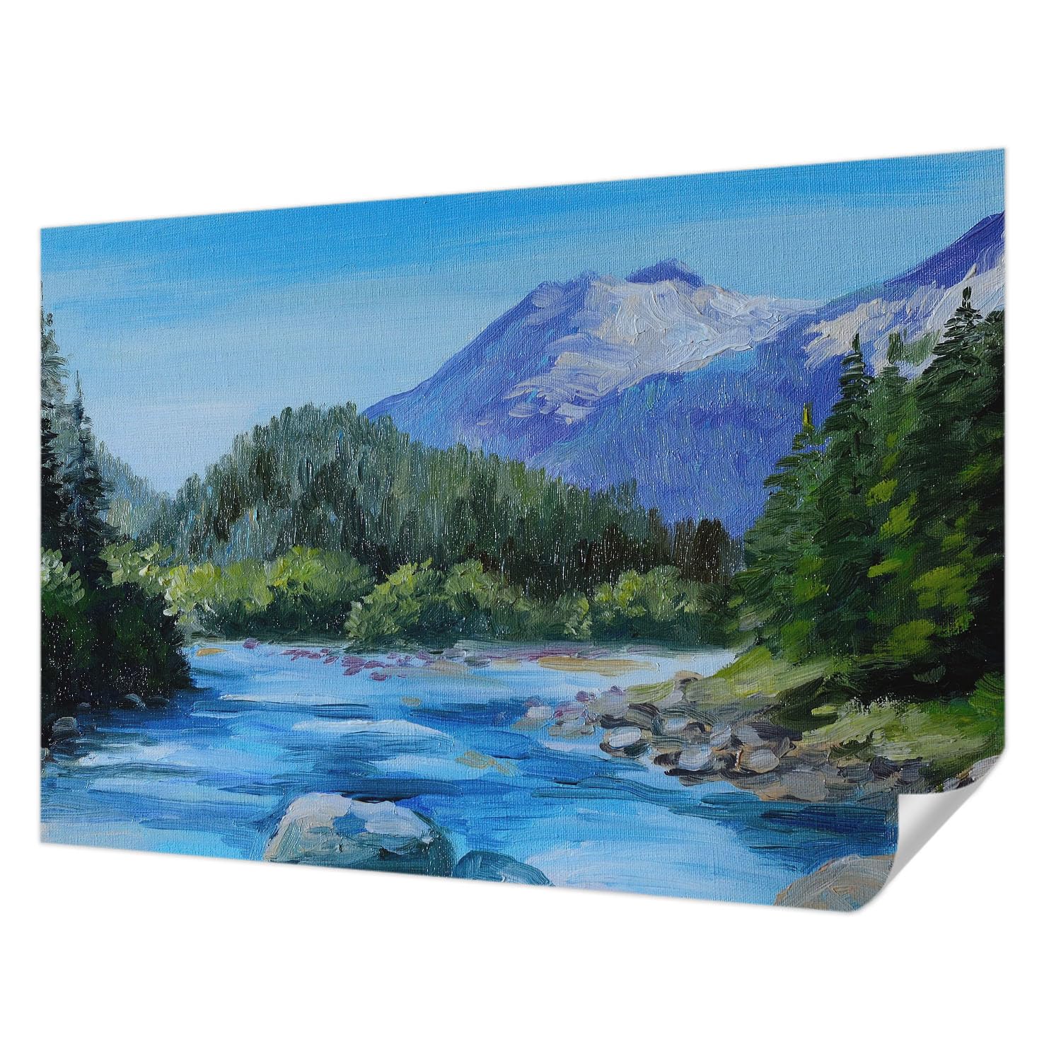 Décor mural adhésif 152x104 cm paysages de montagne pour salon