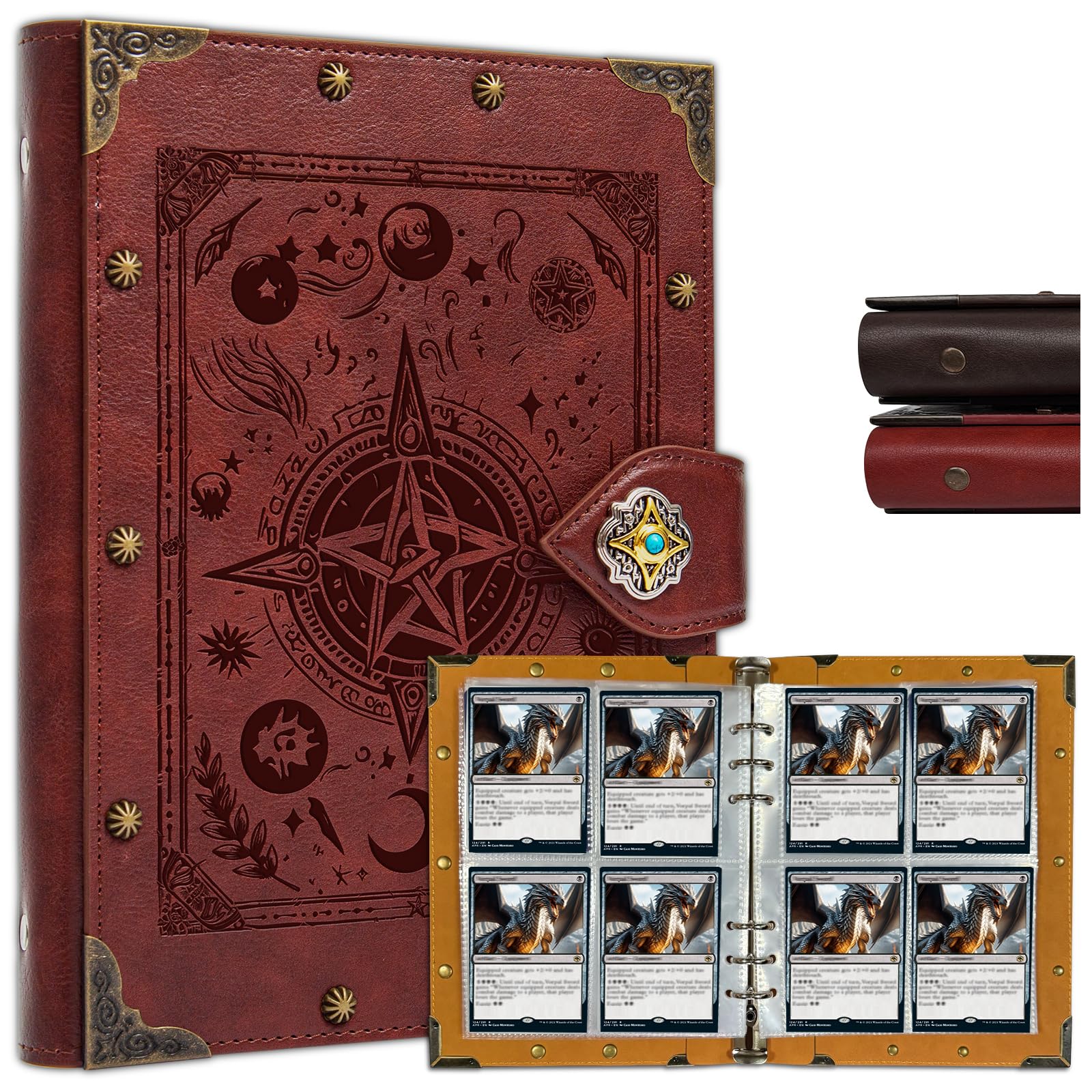 DUROTAN - Carpeta de tarjetas coleccionables de 4 bolsillos de doble cara y 240 bolsillos, colección de tarjetas de poliuretano, álbumes coleccionables para MTG, TCG, tarjetas deportivas, tarjetas de
