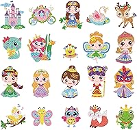 Vista 24 de Labeol Kits de arte de diamantes para niños y niñas de 6 a 8 a 10 a 12 años, fáciles de hacer tú mismo, creativas calcomanías de arte de diamantes