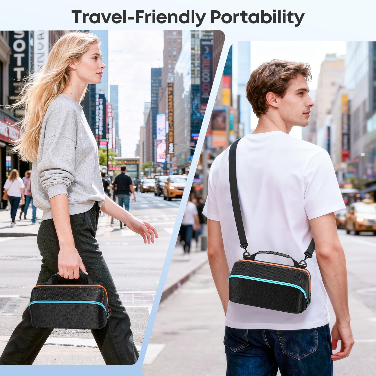 Borsa a Tracolla per Switch 2/OLED/Originali con Tracolla Regolabile, Custodia Switch 2 per Console & Controller Joy-Con 1/2 & Accessori di Gioco, Borsa da Viaggio Switch 2 per Accessori Switch