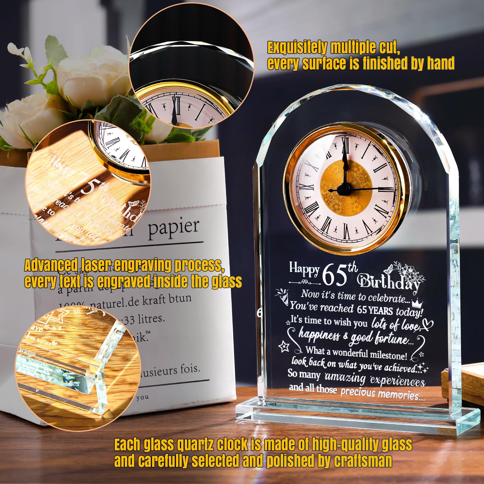 Amazon.co.jp: 65歳の誕生日クォーツ時計ギフト、65歳の誕生日