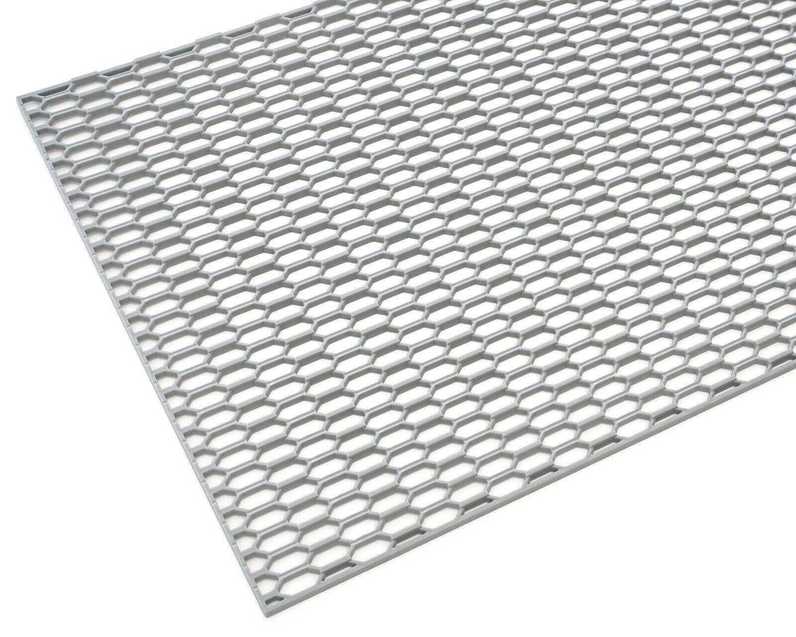 MR-Style Grande grille Racing Tuning 40 x 120 cm en plastique ABS nid d'abeille dans les couleurs RAL (gris RAL 9006)