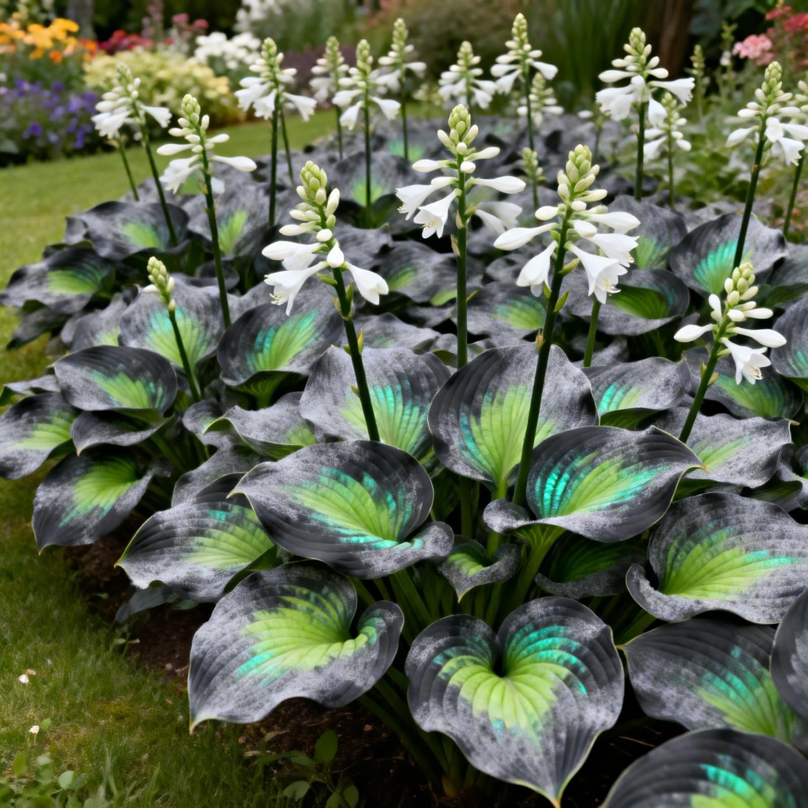 Perennial-LagerHosta Bulbs for Planting Now UK-Rare Brilliant Hosta Rhizome/Grow Well/Excellent Display/Potted-4bulbs-C