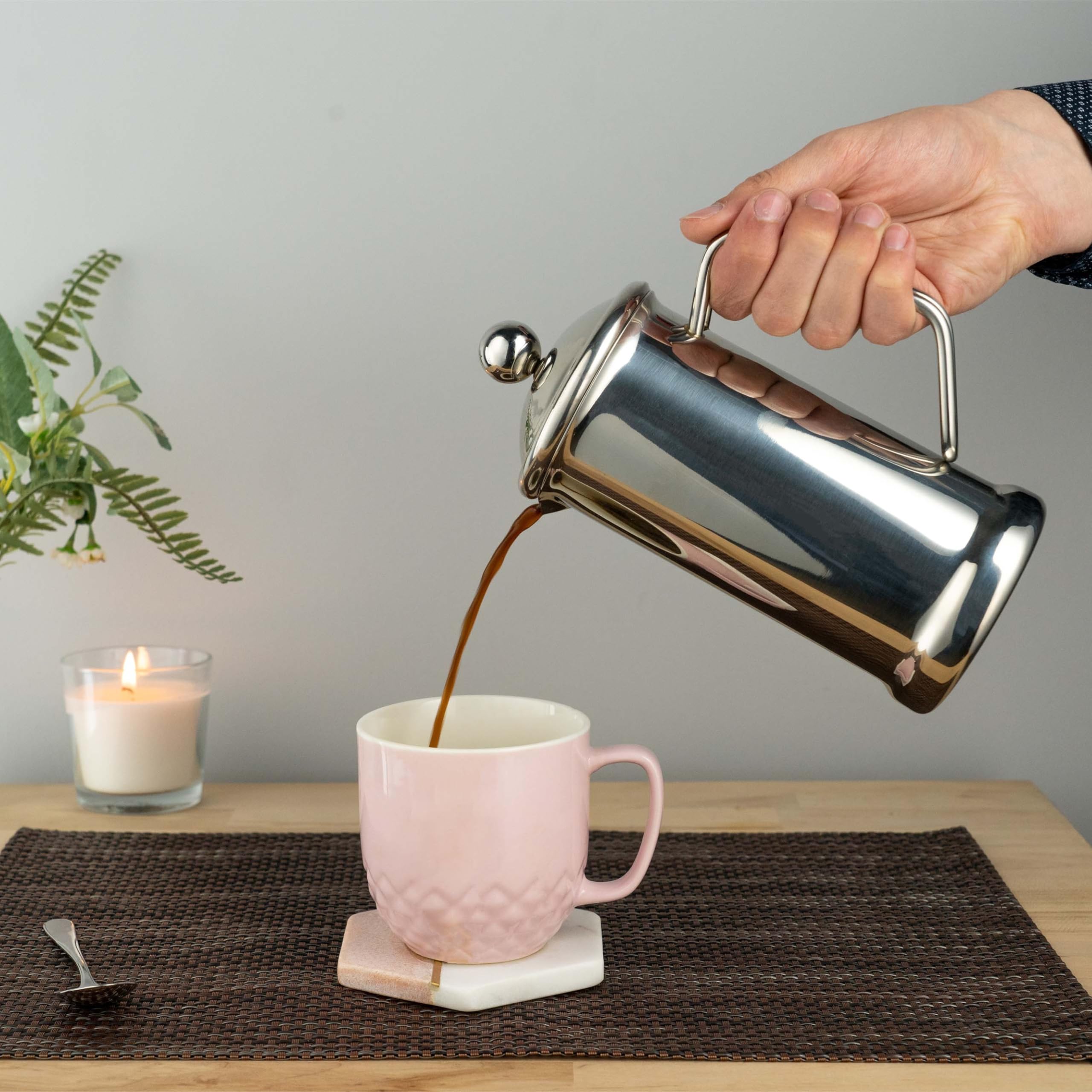 Originals Cafetière à Piston en Acier Inoxydable 18/10, Finition Satinée, 8 Tasses Expresso