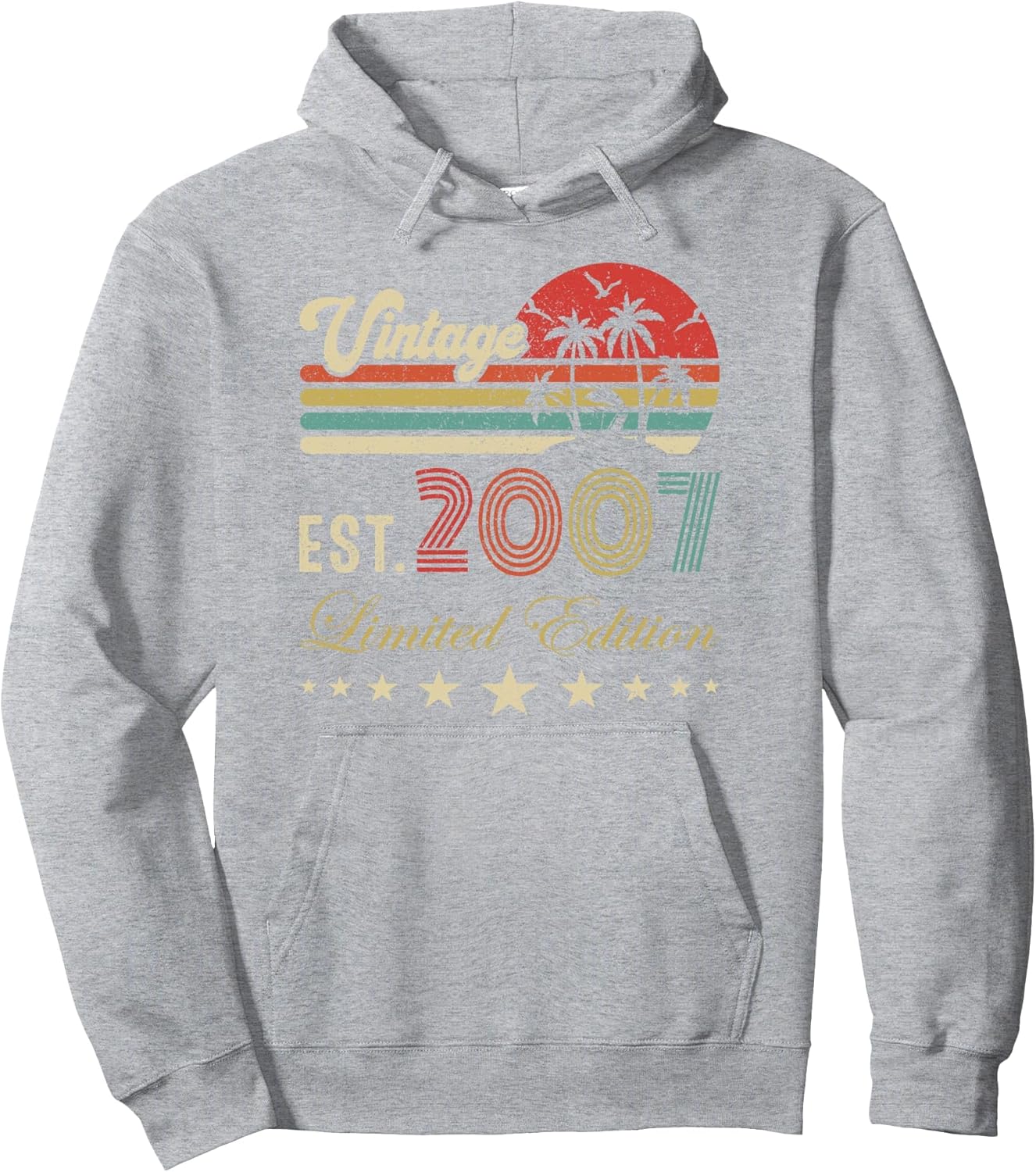 Vintage Est 2007 Limited Edition 19th Birthday Pullover Hoodie