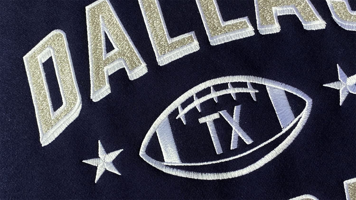Felpa con Cappuccio da Uomo Dallas in Morbido Cotone Ricamato, dal Navy #3, XL