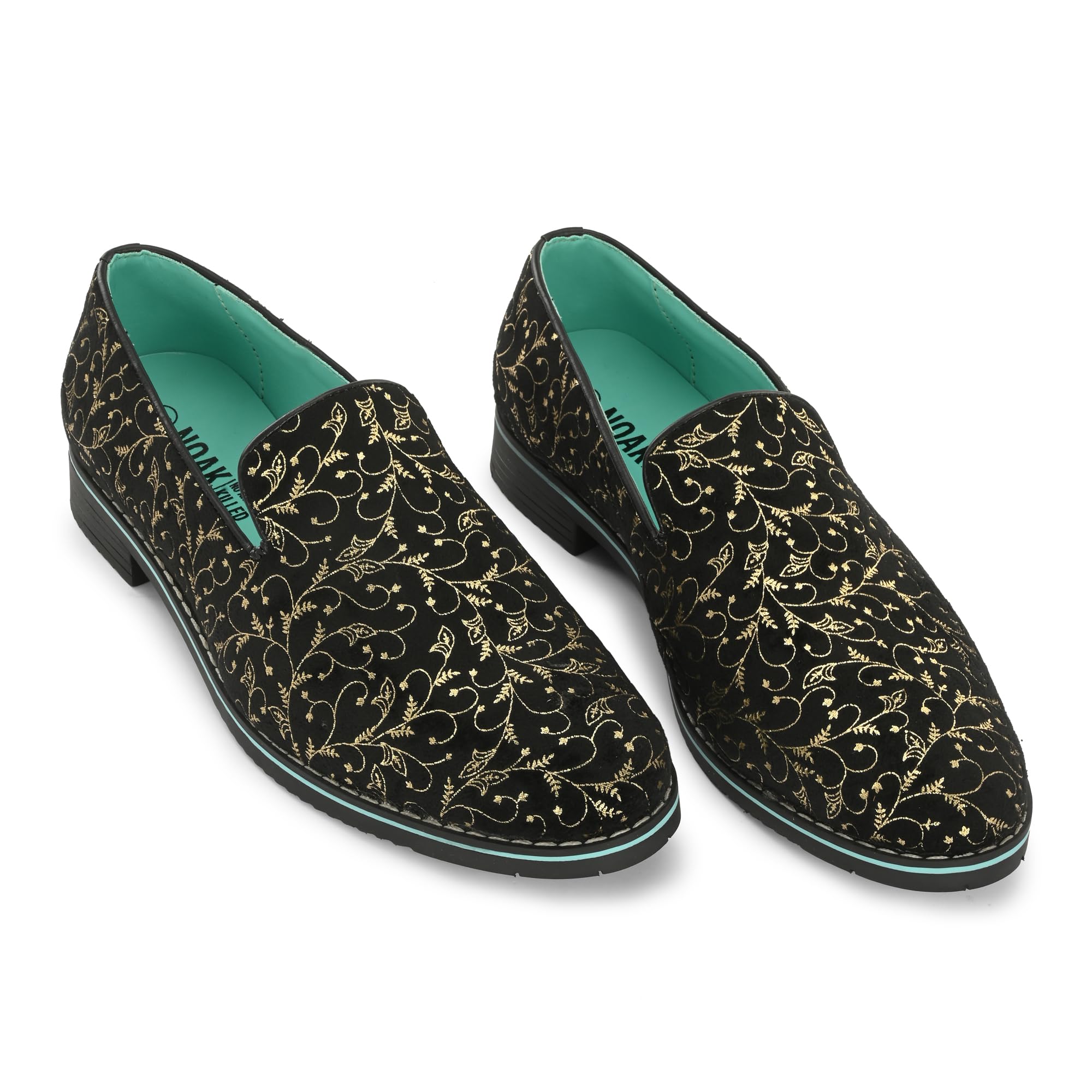 NOAK Handcrafted Black Fabric with Golden Leaves Printing (B0CKQRDM22) Amazon Price History, Amazon Price Tracker