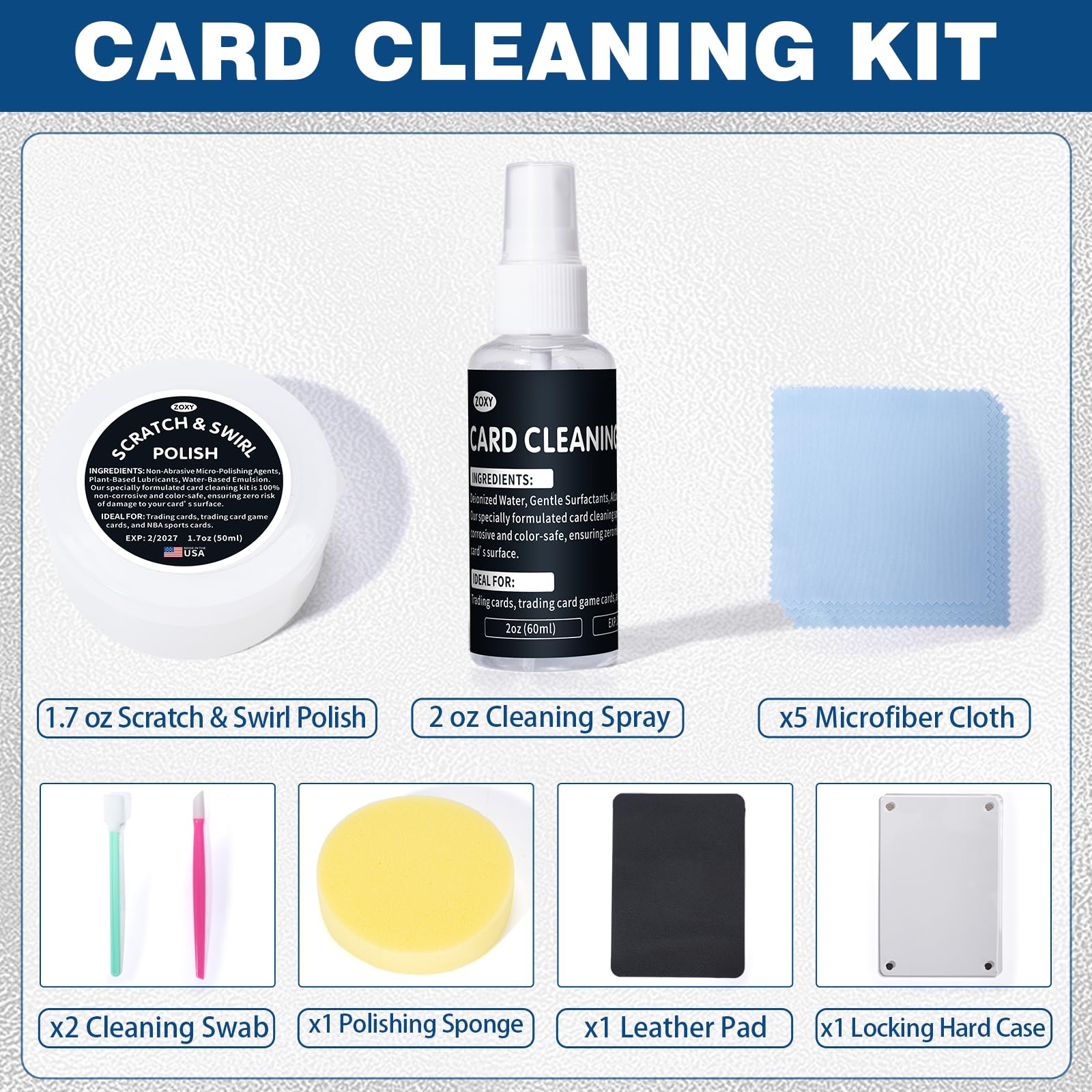 Amazon.com: ZOXY Trading Card Cleaning Kit – Boost Grading Score