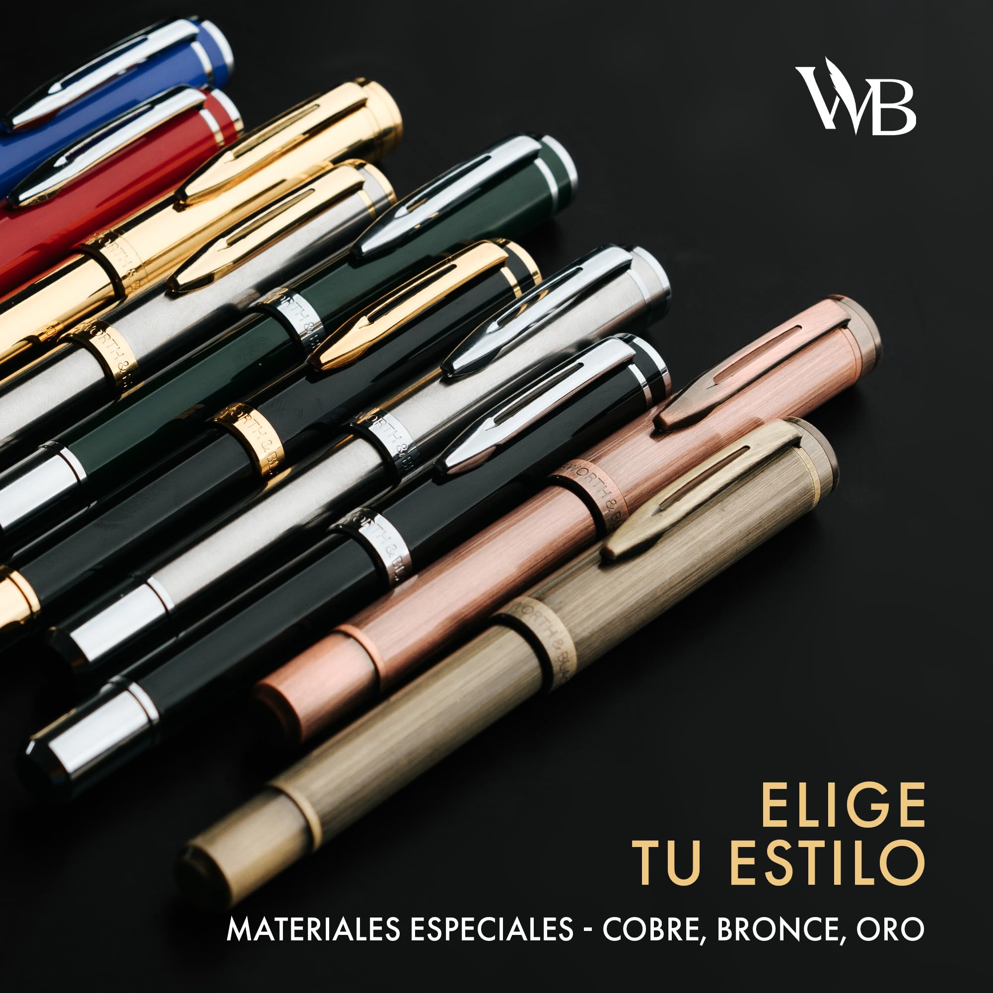 Wordsworth and Black Fountain Pen Mini EDC Bolígrafo de Bolsillo Azul, Cromo, Punta Mediana, 6 Cartuchos de Tinta, Convertidor de Tinta, Conjunto de Regalo de Bolígrafo Recargable, Hombres y Mujeres